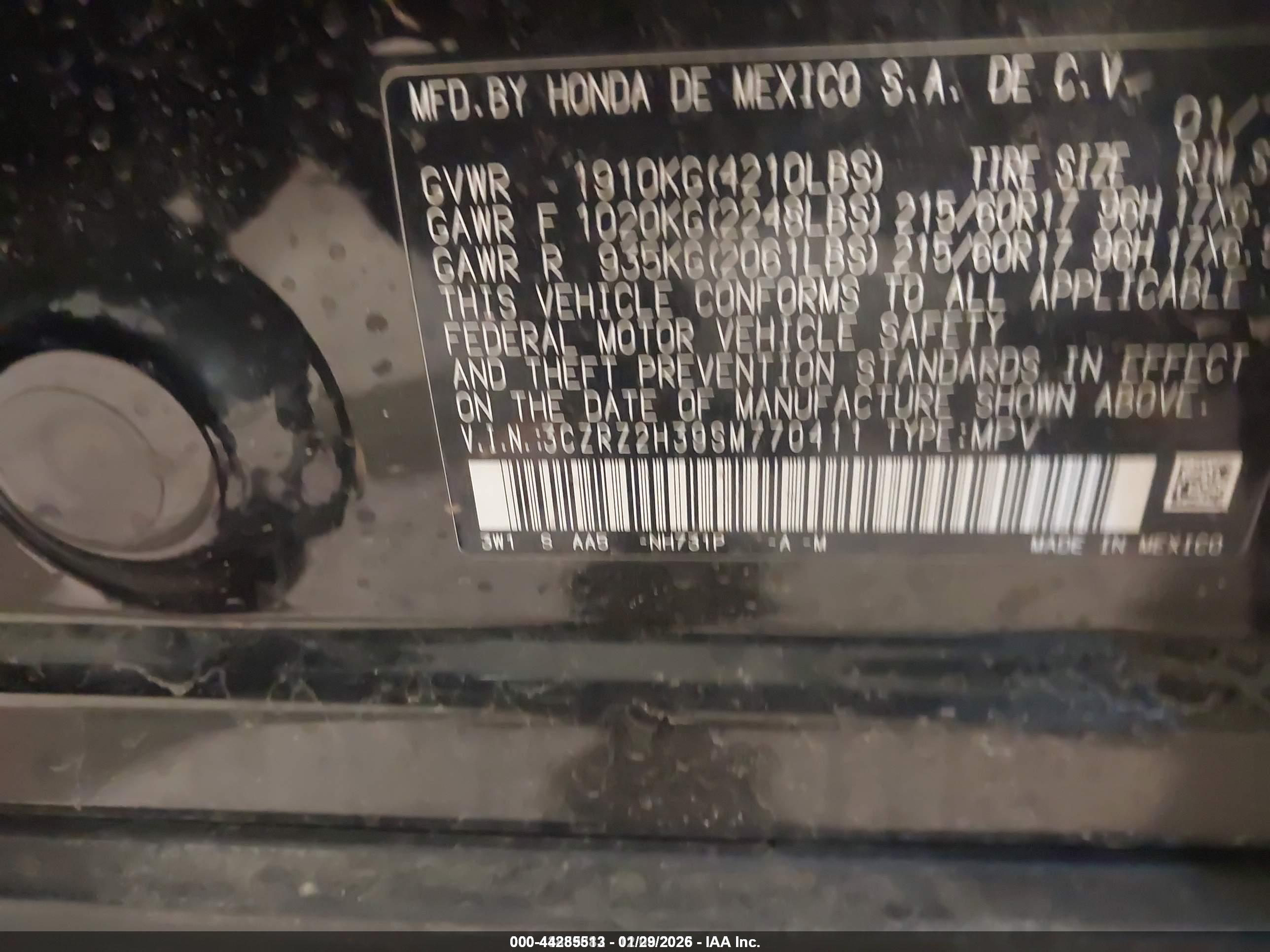 HONDA HR-V image 9