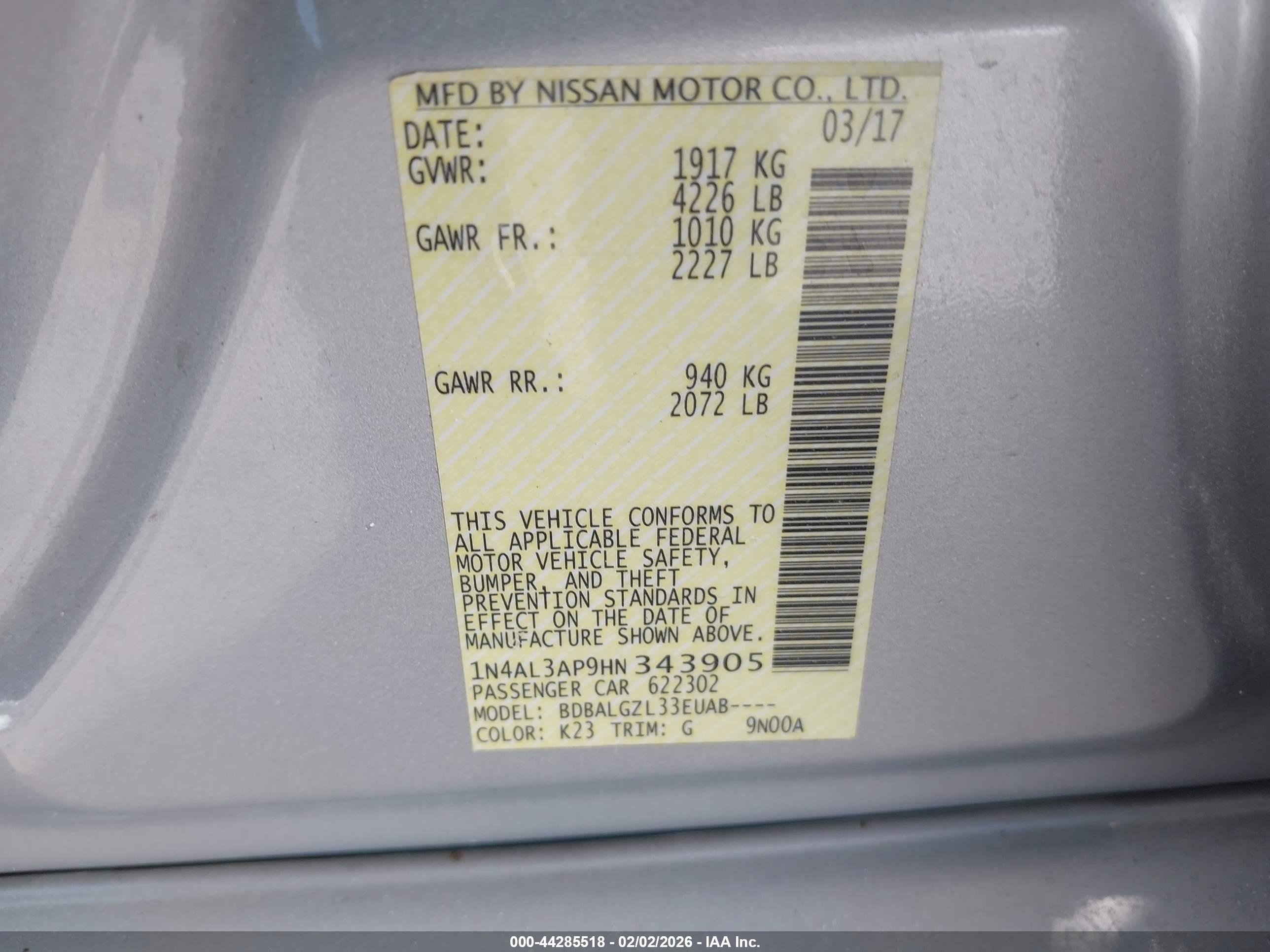 NISSAN ALTIMA image 9