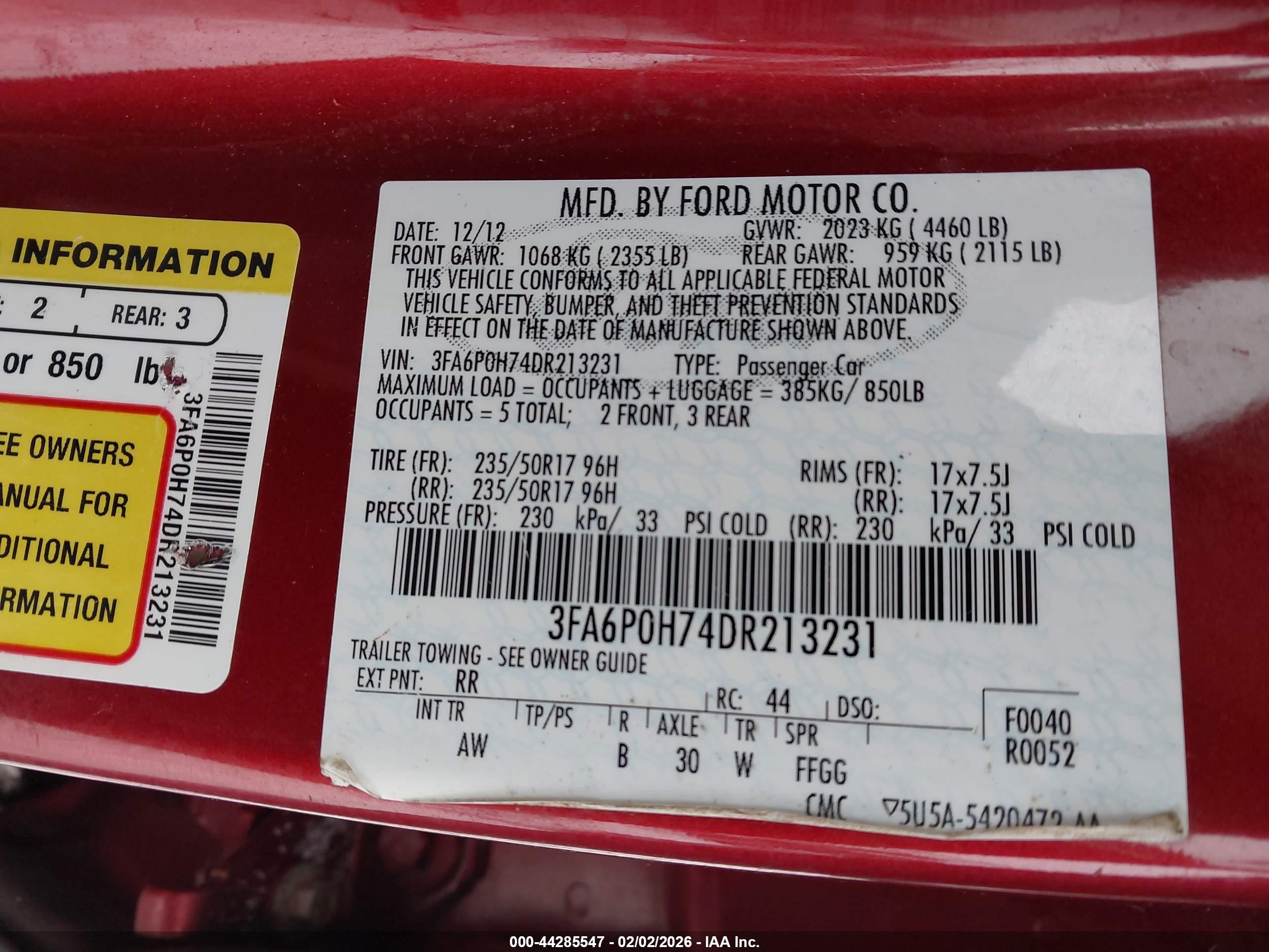 FORD FUSION image 9