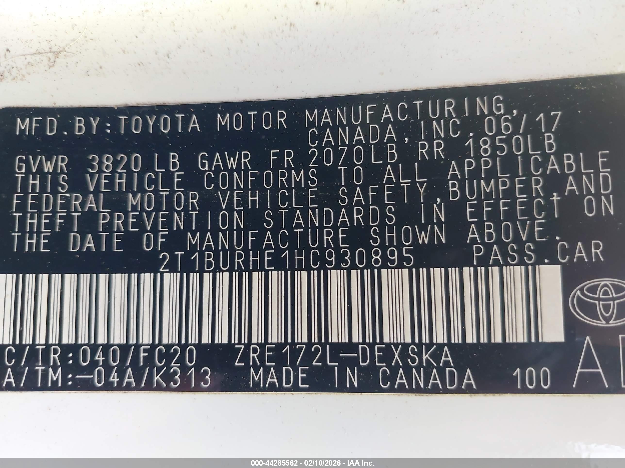 TOYOTA COROLLA image 9