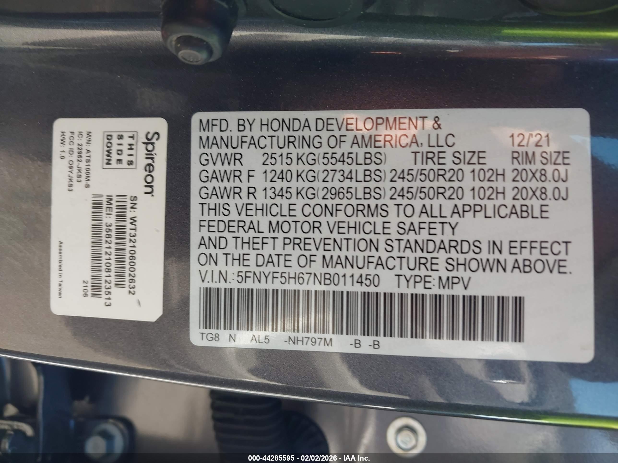 HONDA PILOT image 9