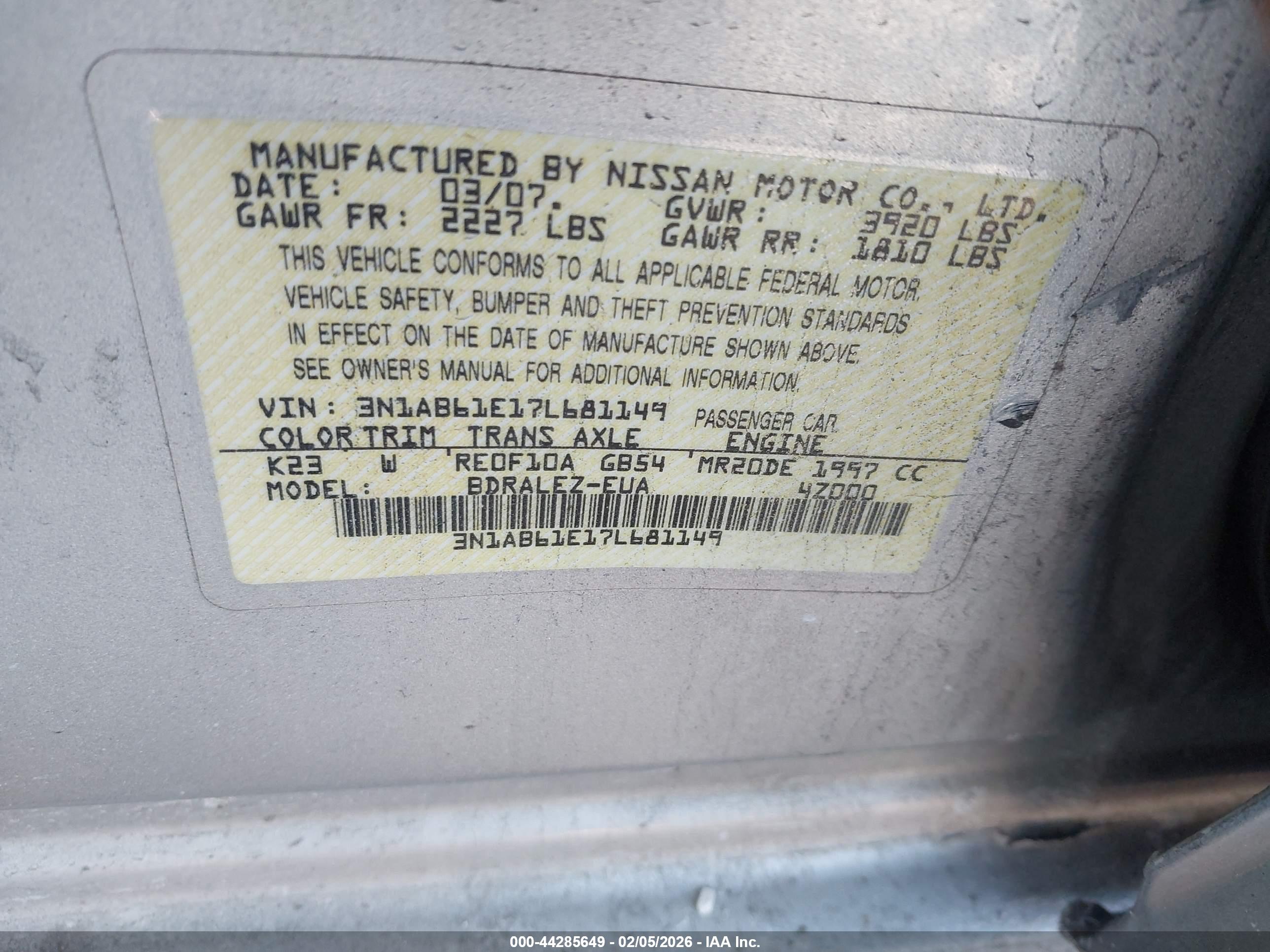 NISSAN SENTRA image 9