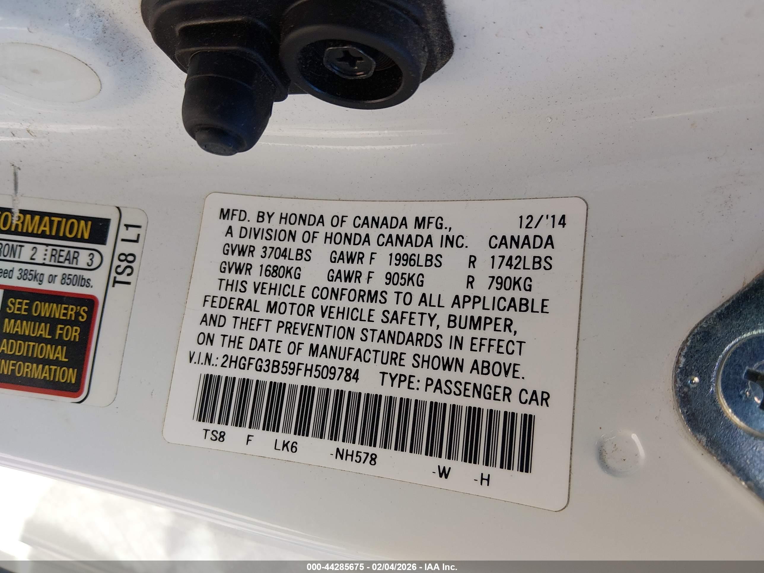 HONDA CIVIC image 9