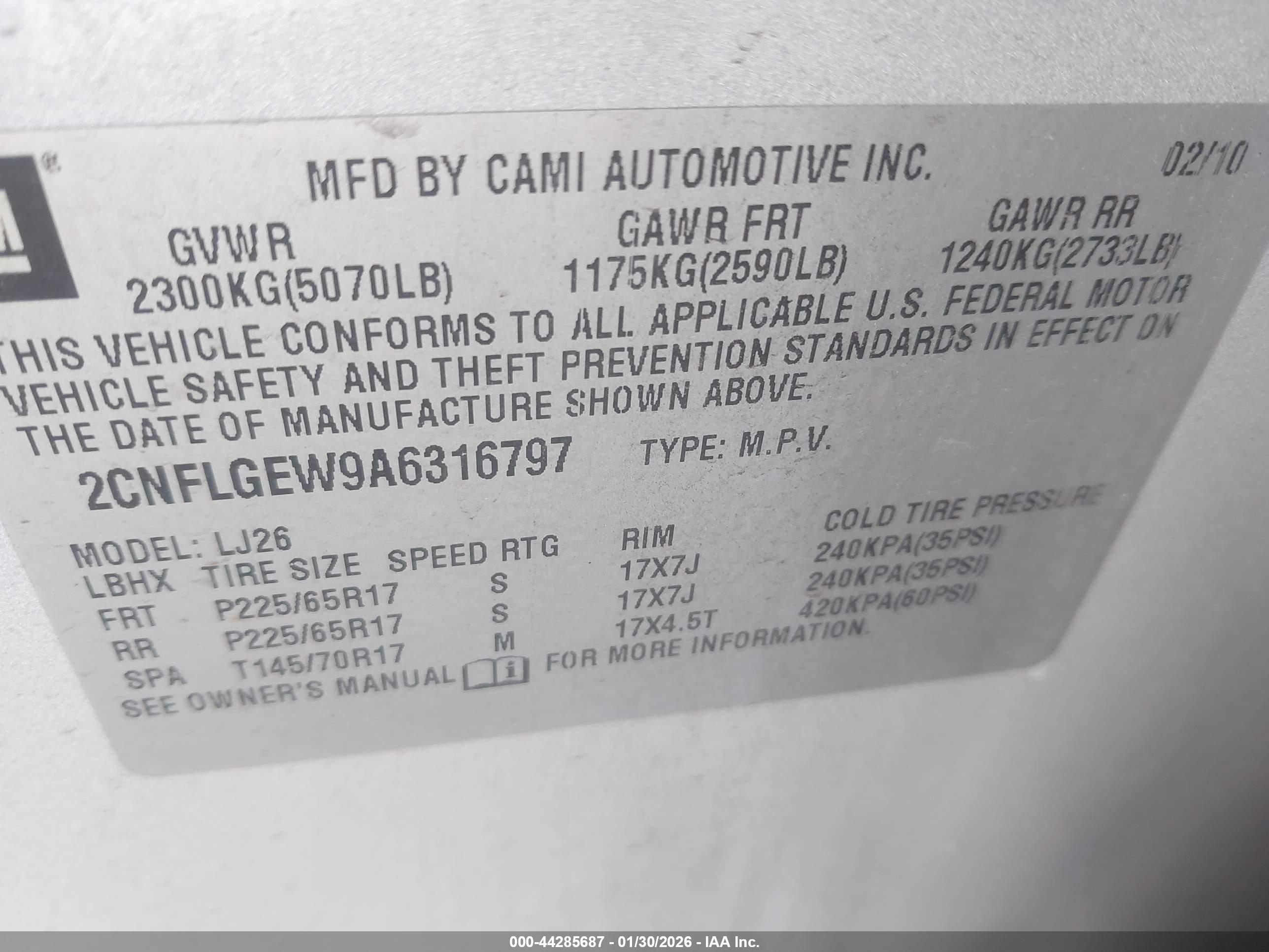 CHEVROLET EQUINOX image 9