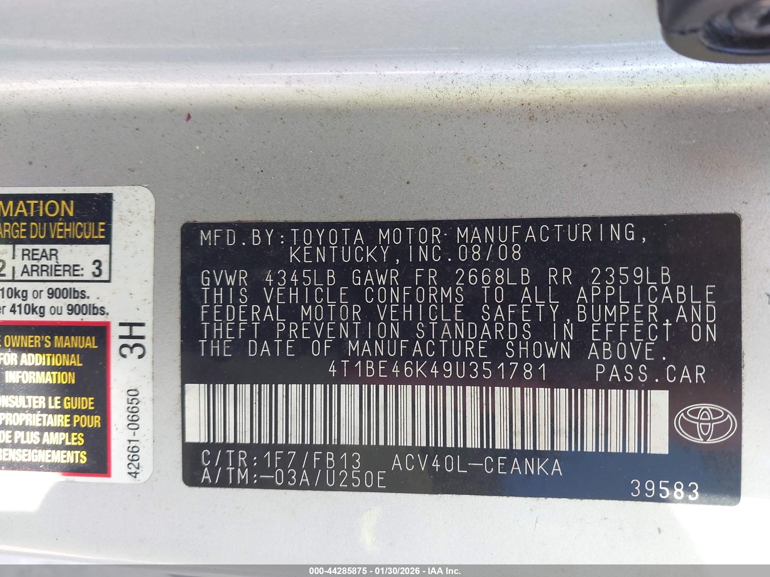 TOYOTA CAMRY image 9