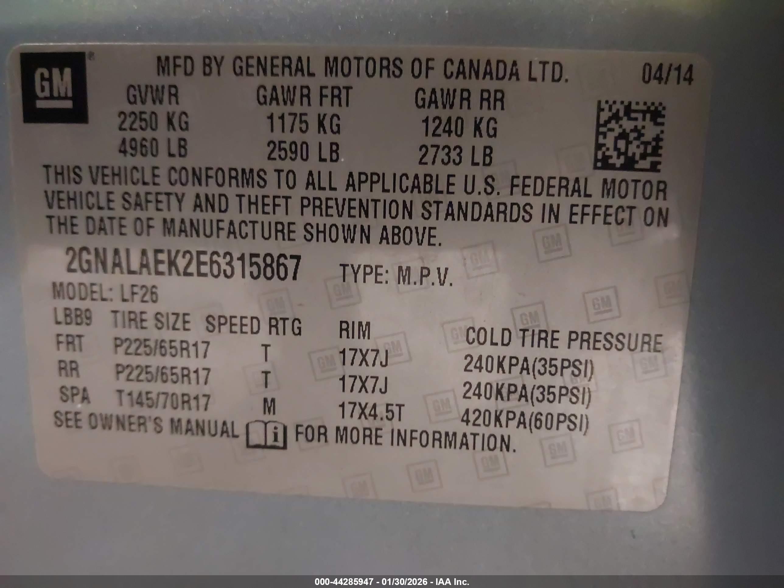 CHEVROLET EQUINOX image 9