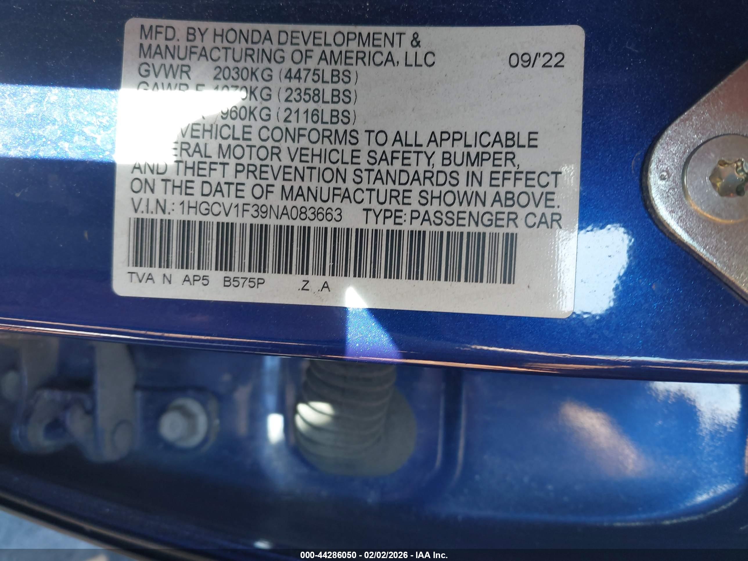 HONDA ACCORD image 9