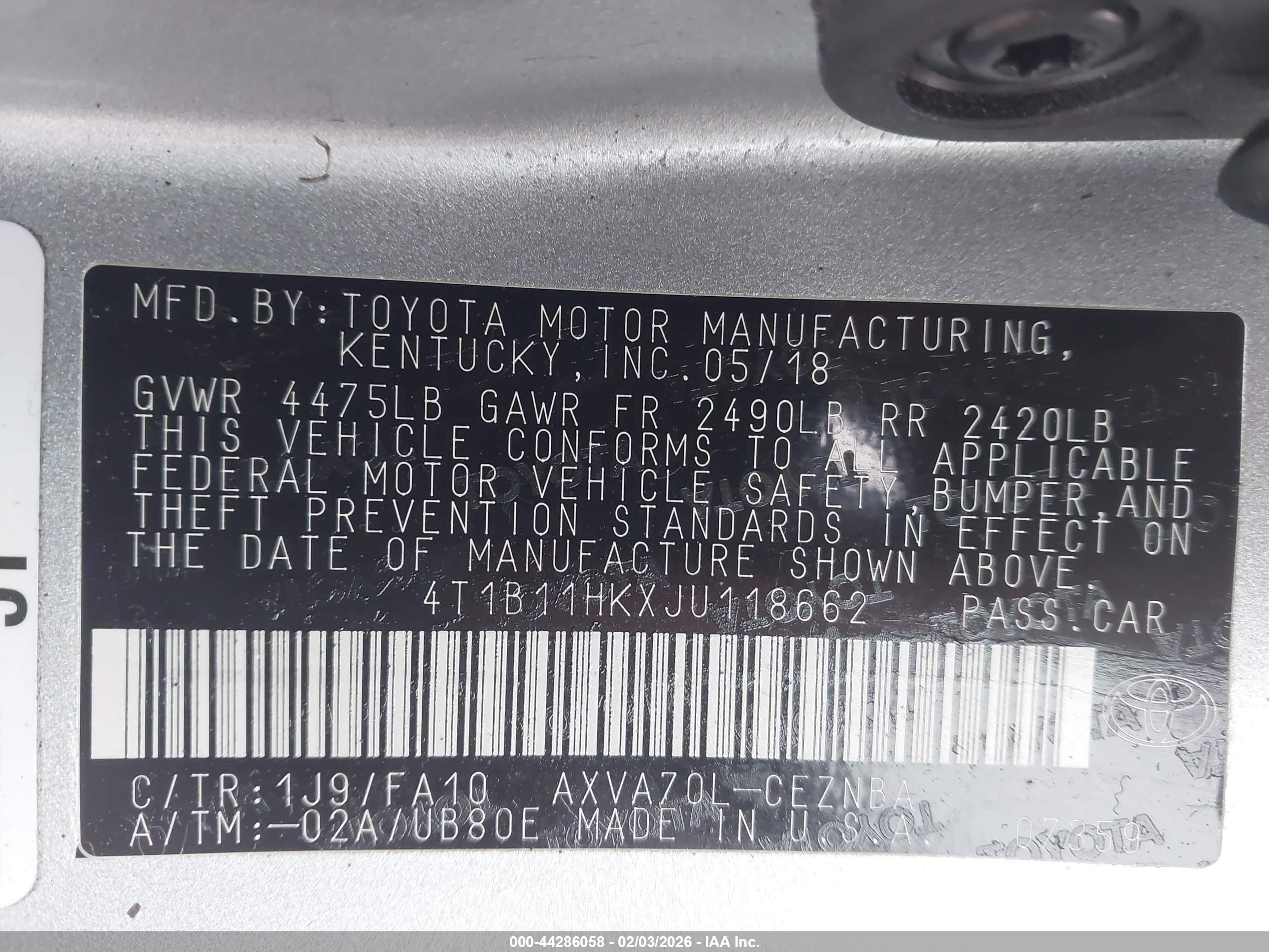 TOYOTA CAMRY image 9