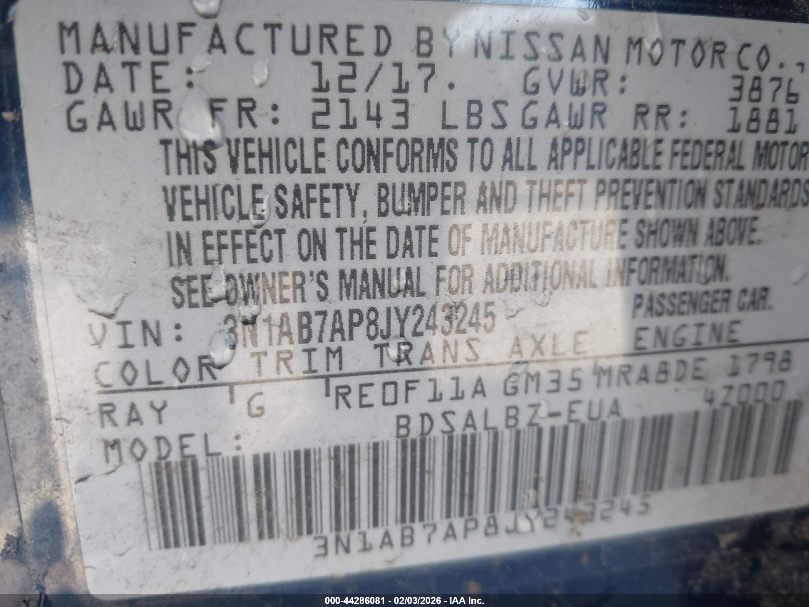 NISSAN SENTRA image 9