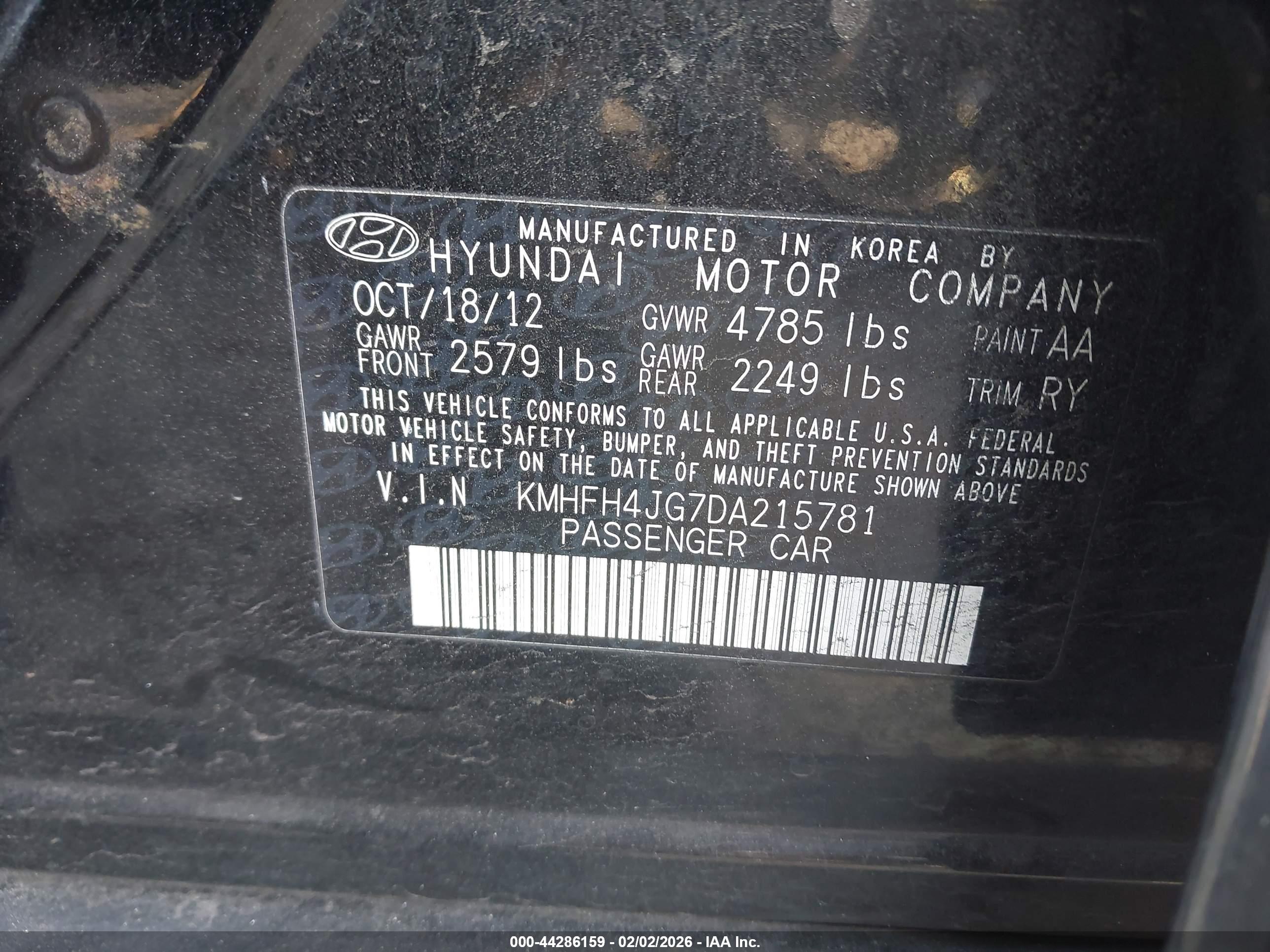 HYUNDAI AZERA image 9