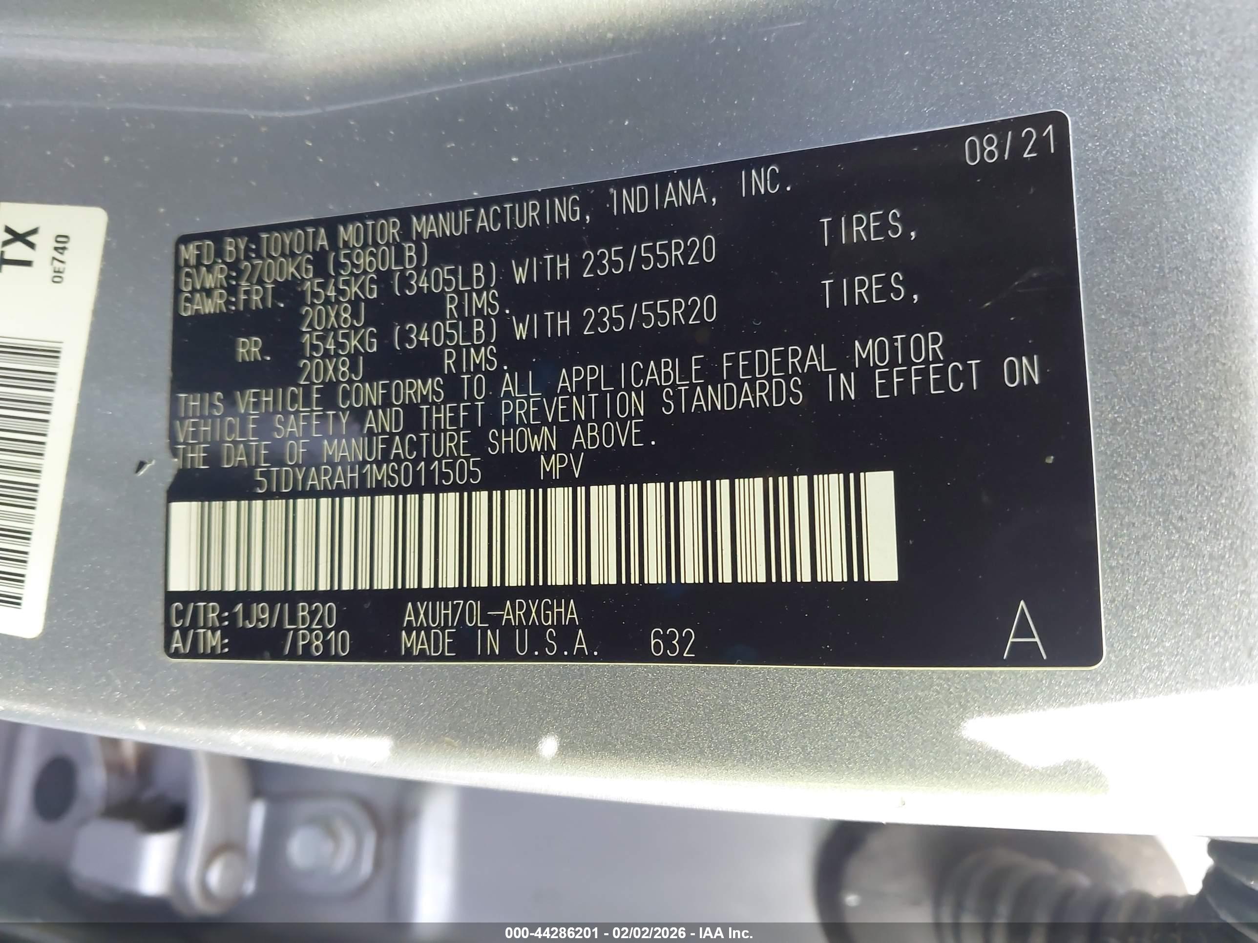 TOYOTA HIGHLANDER image 9