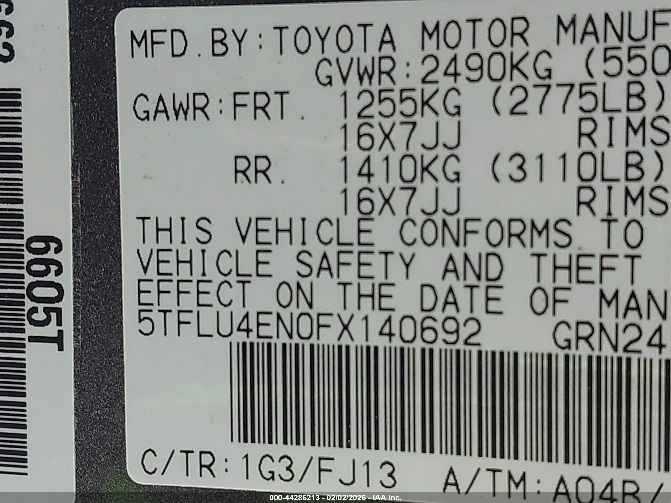TOYOTA TACOMA image 9