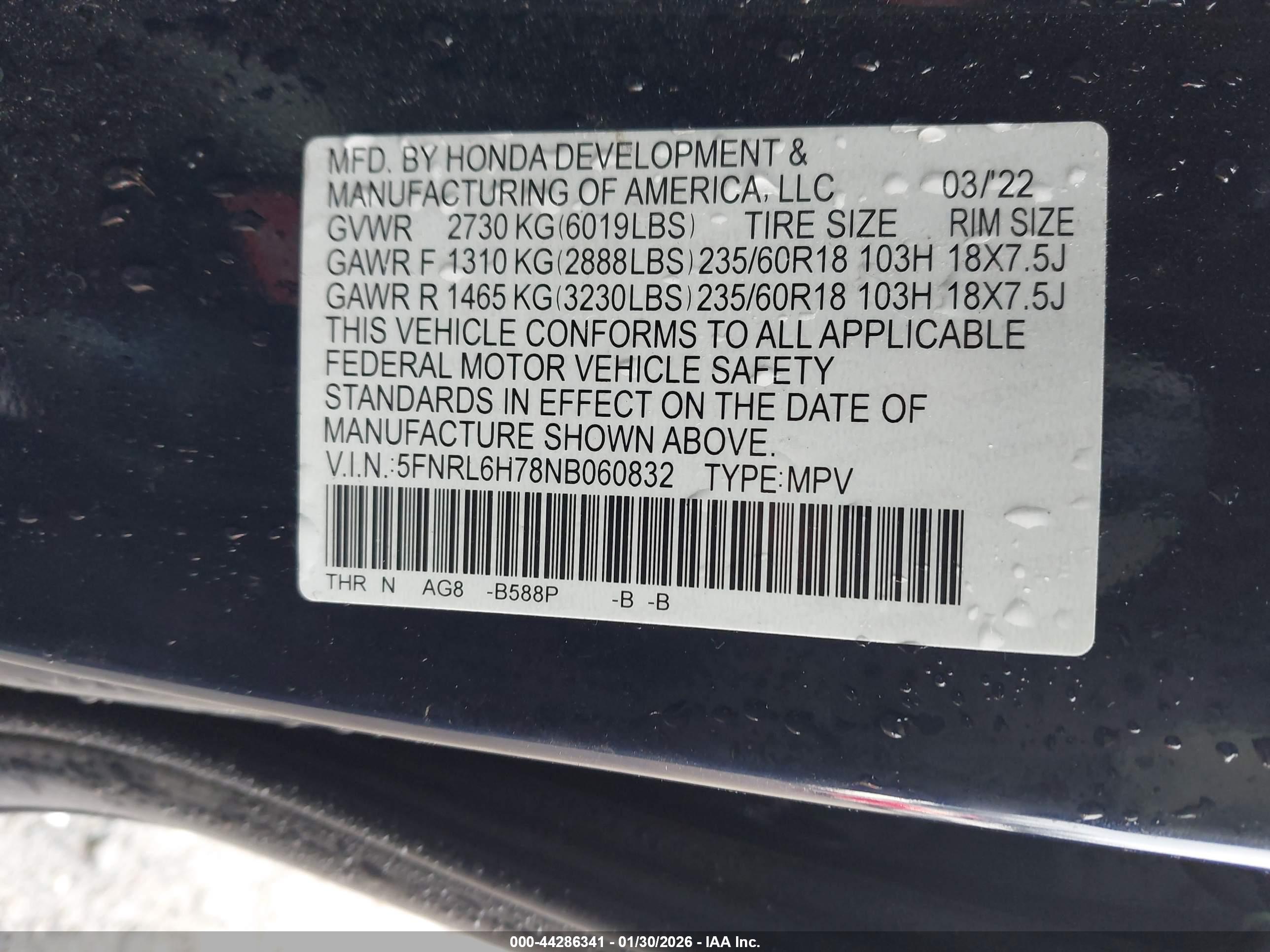 HONDA ODYSSEY image 9