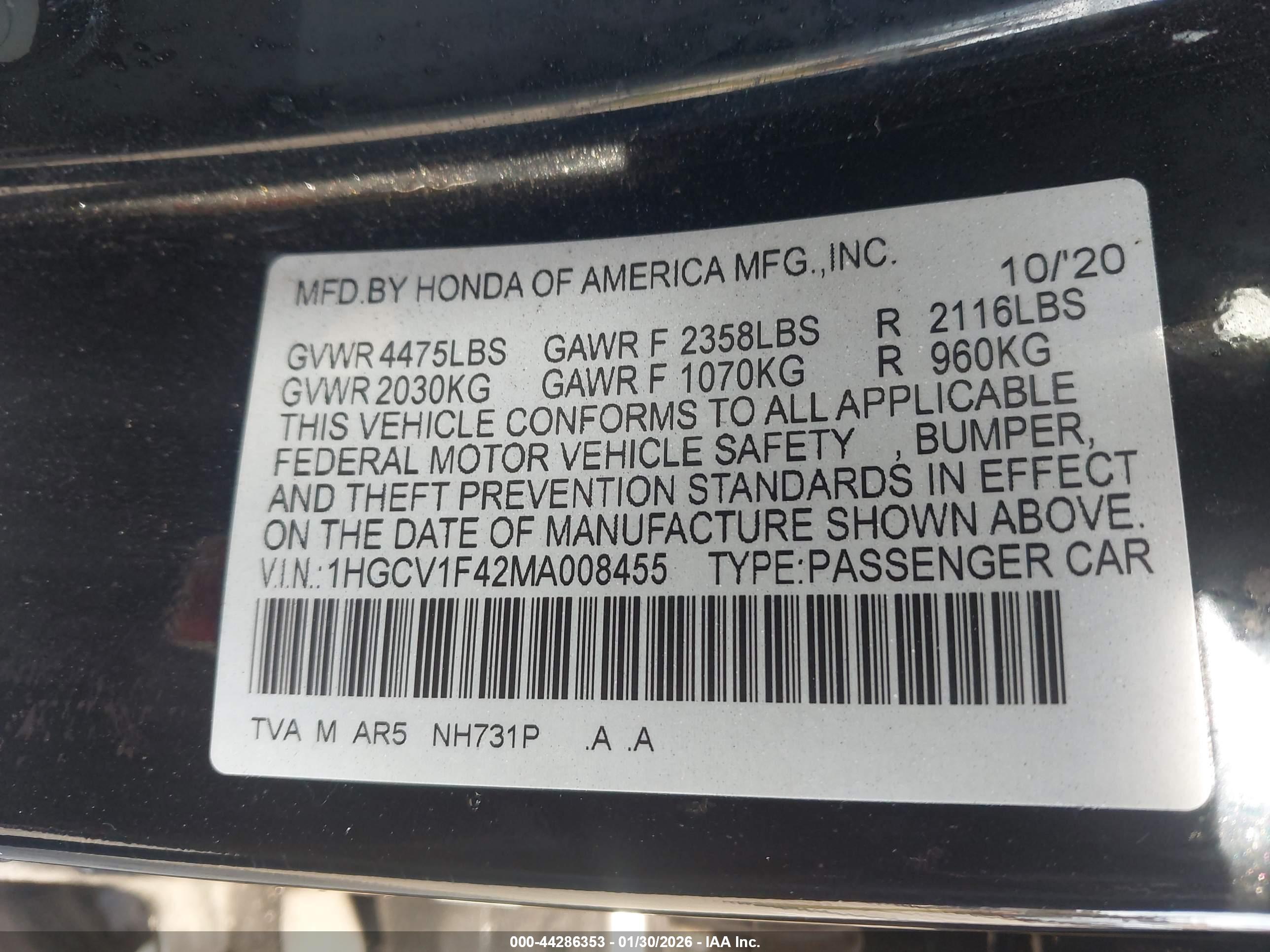 HONDA ACCORD image 9