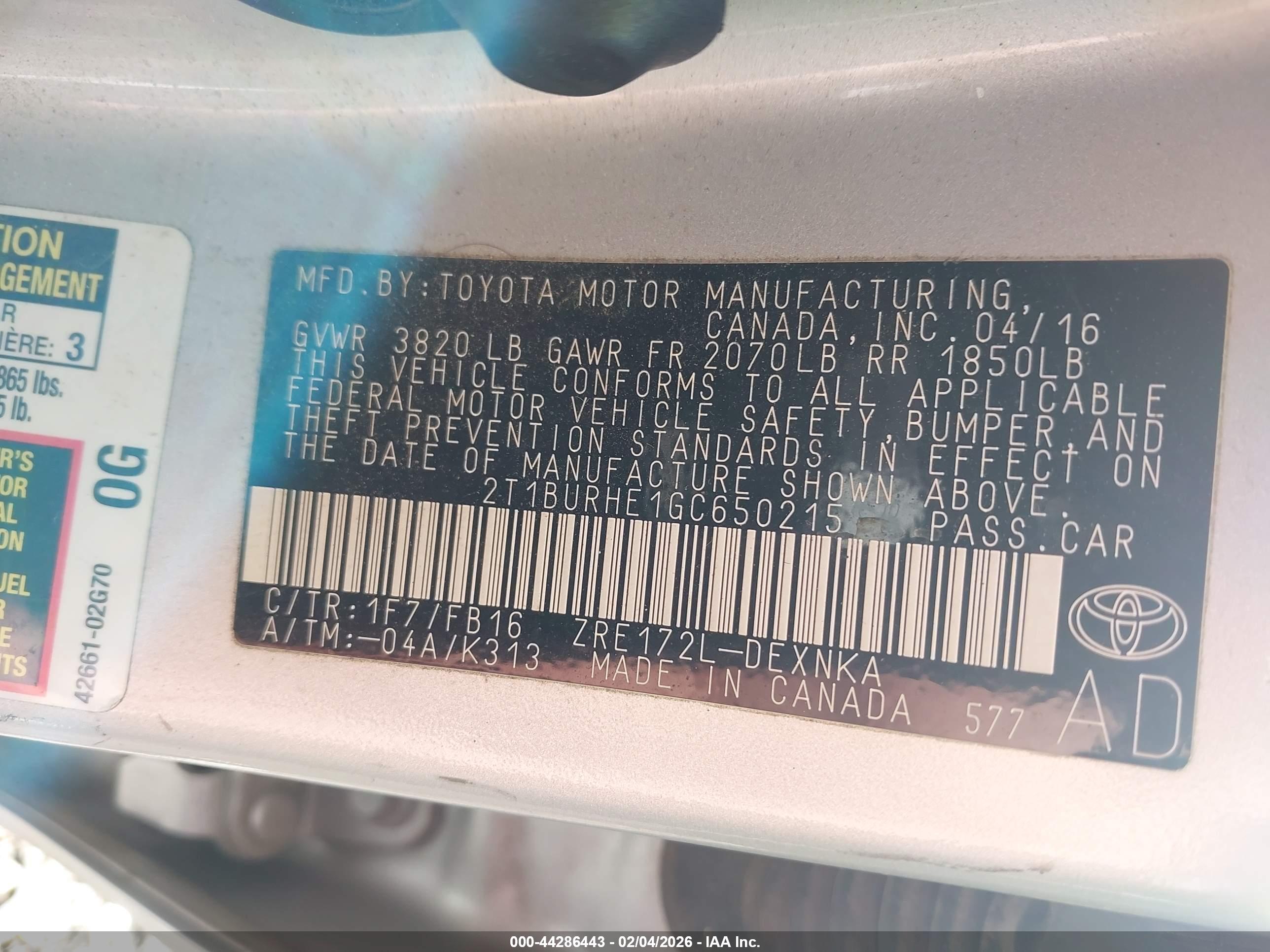 TOYOTA COROLLA image 9