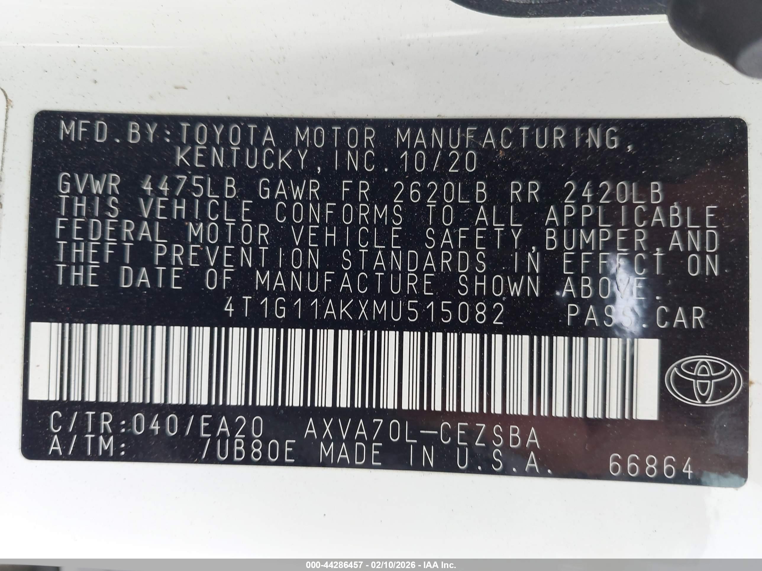 TOYOTA CAMRY image 9