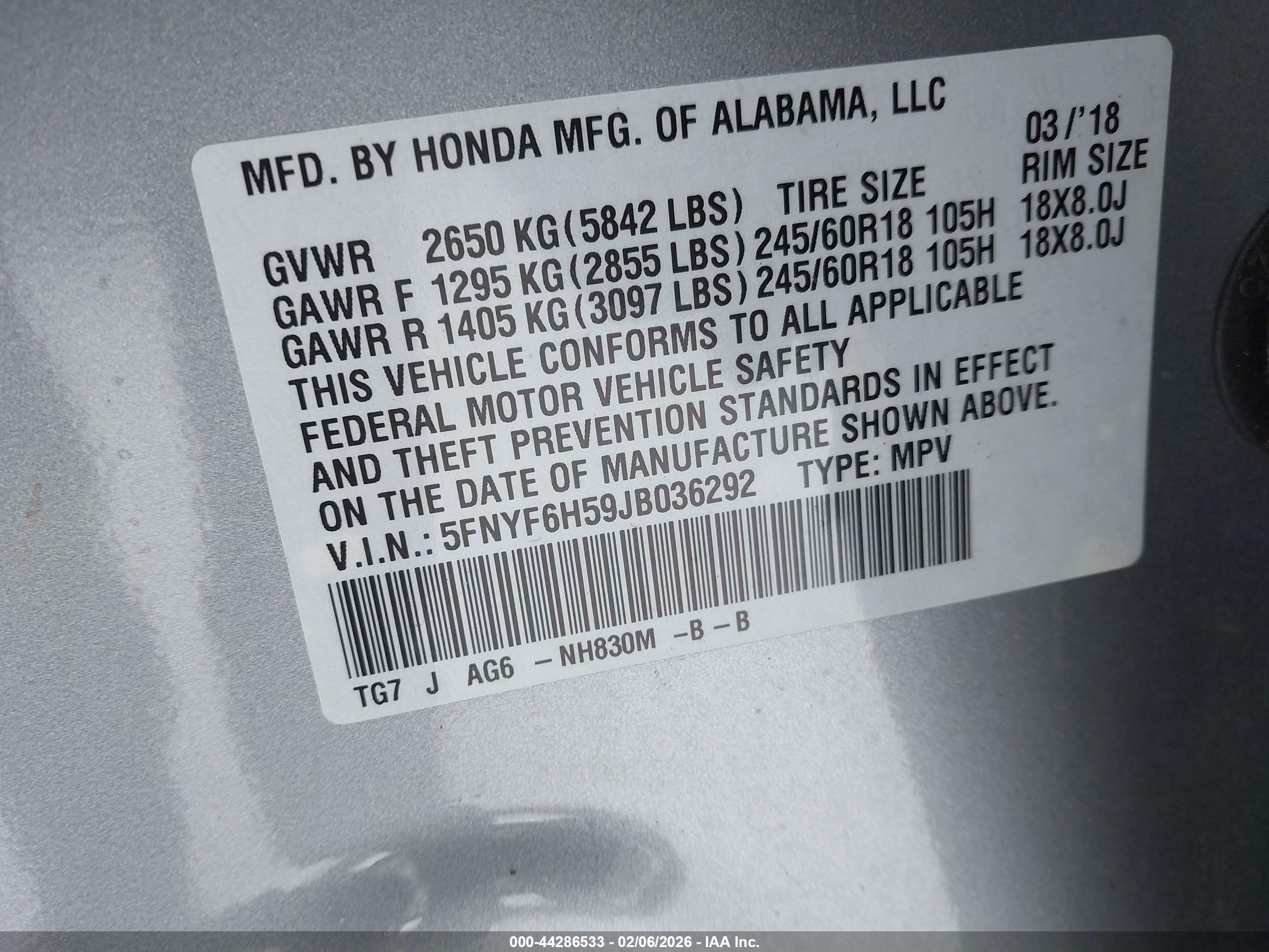 HONDA PILOT image 9