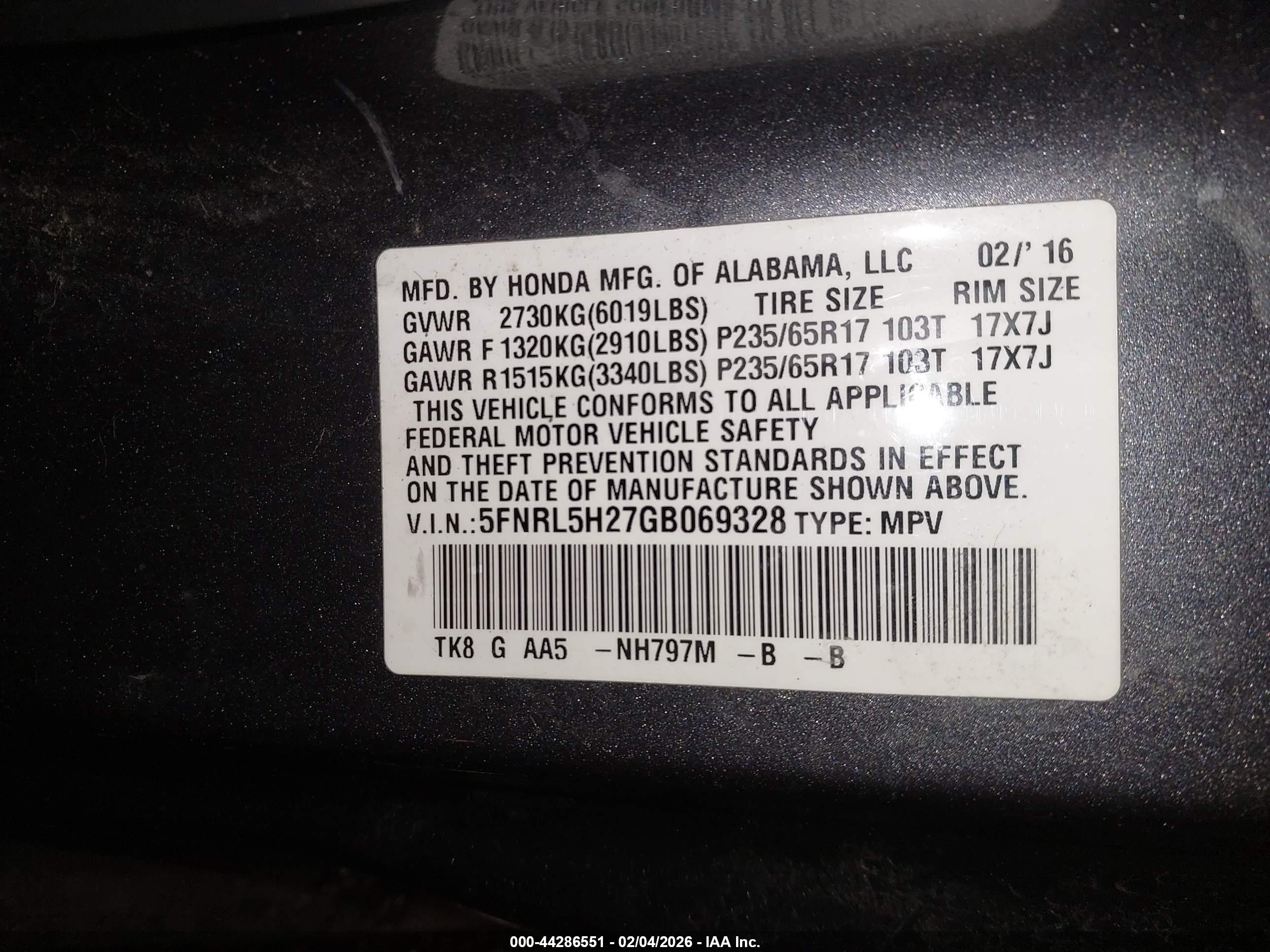 HONDA ODYSSEY image 9