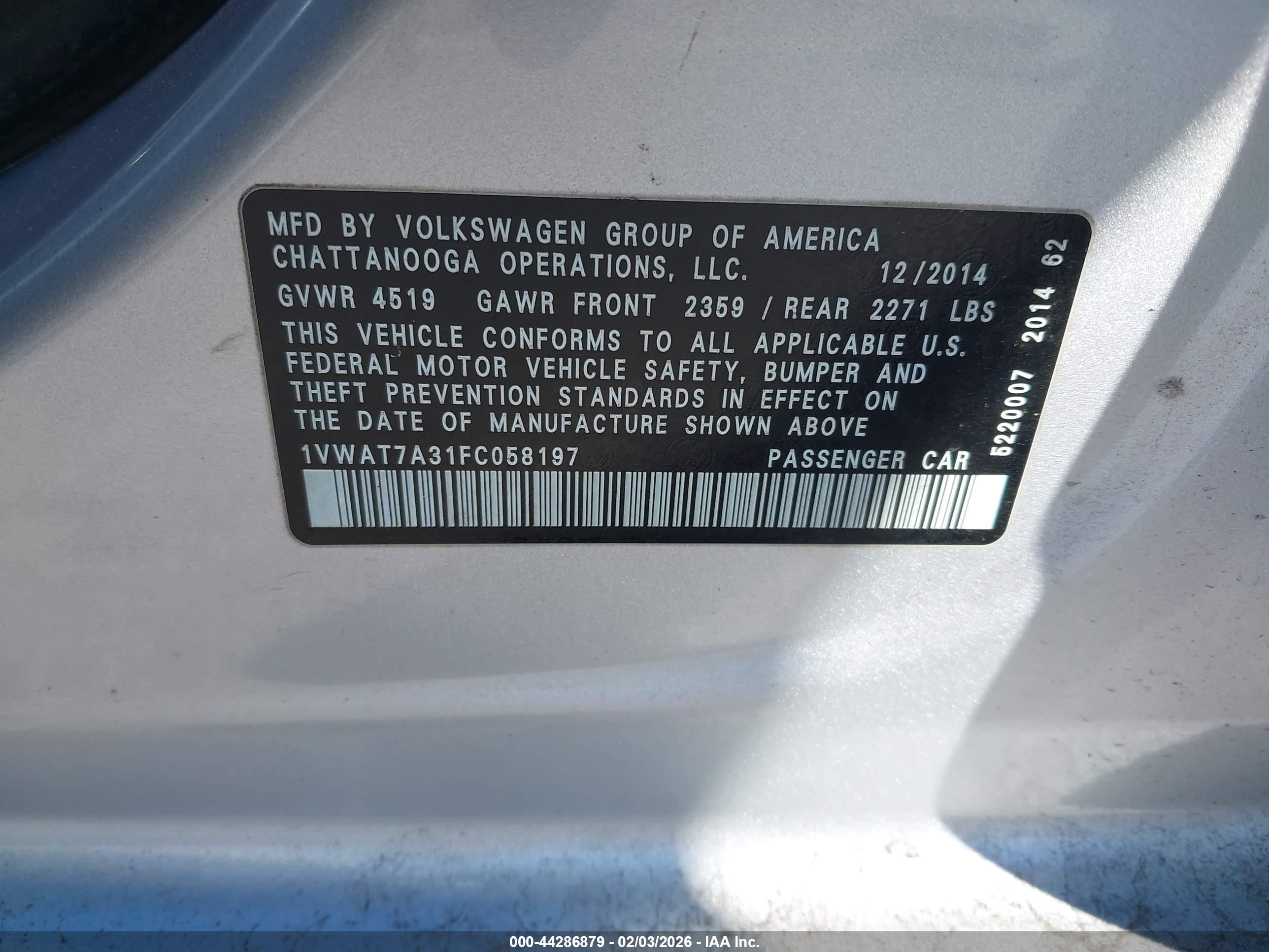 VOLKSWAGEN PASSAT image 9