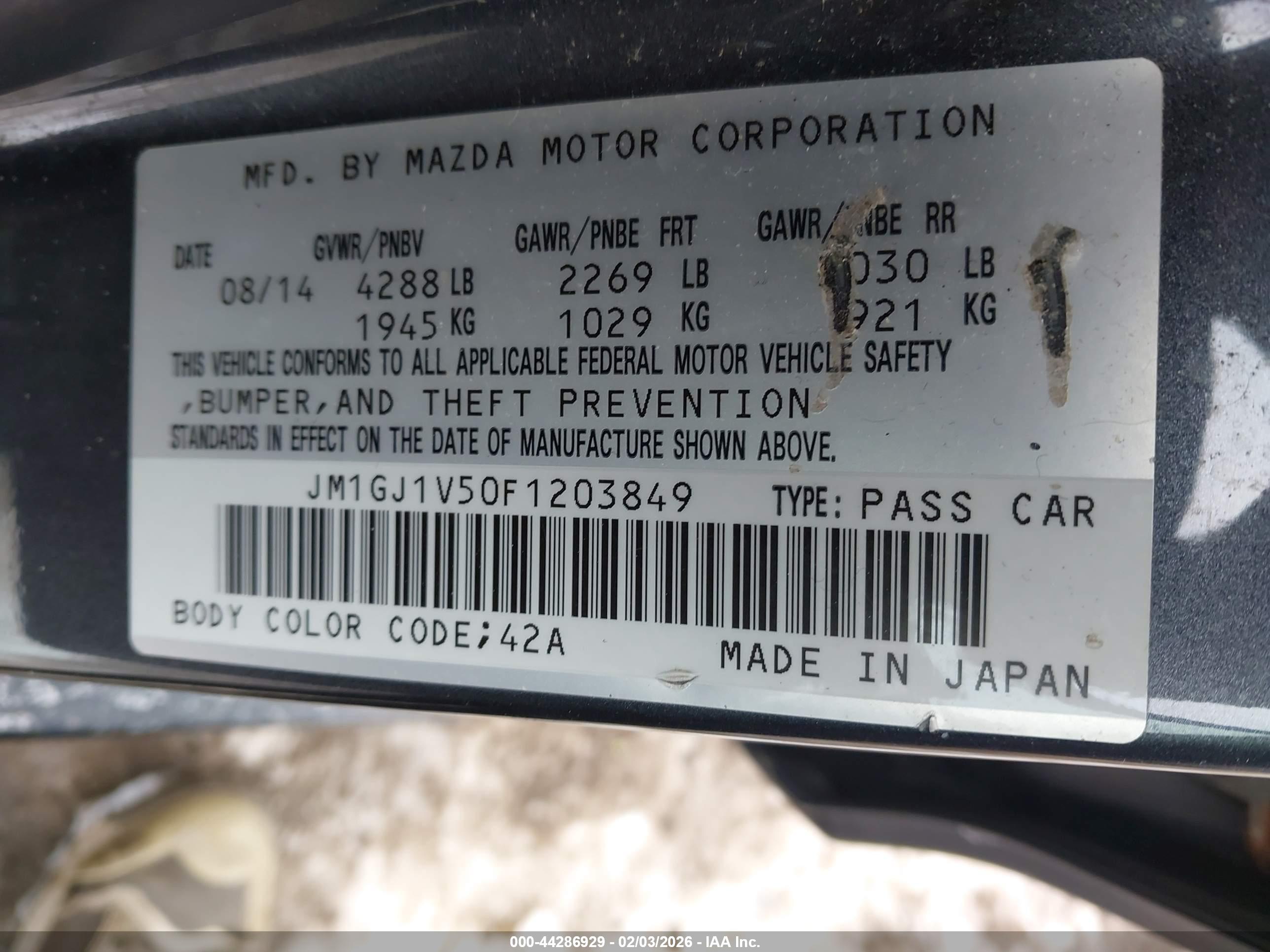 MAZDA MAZDA6 image 9