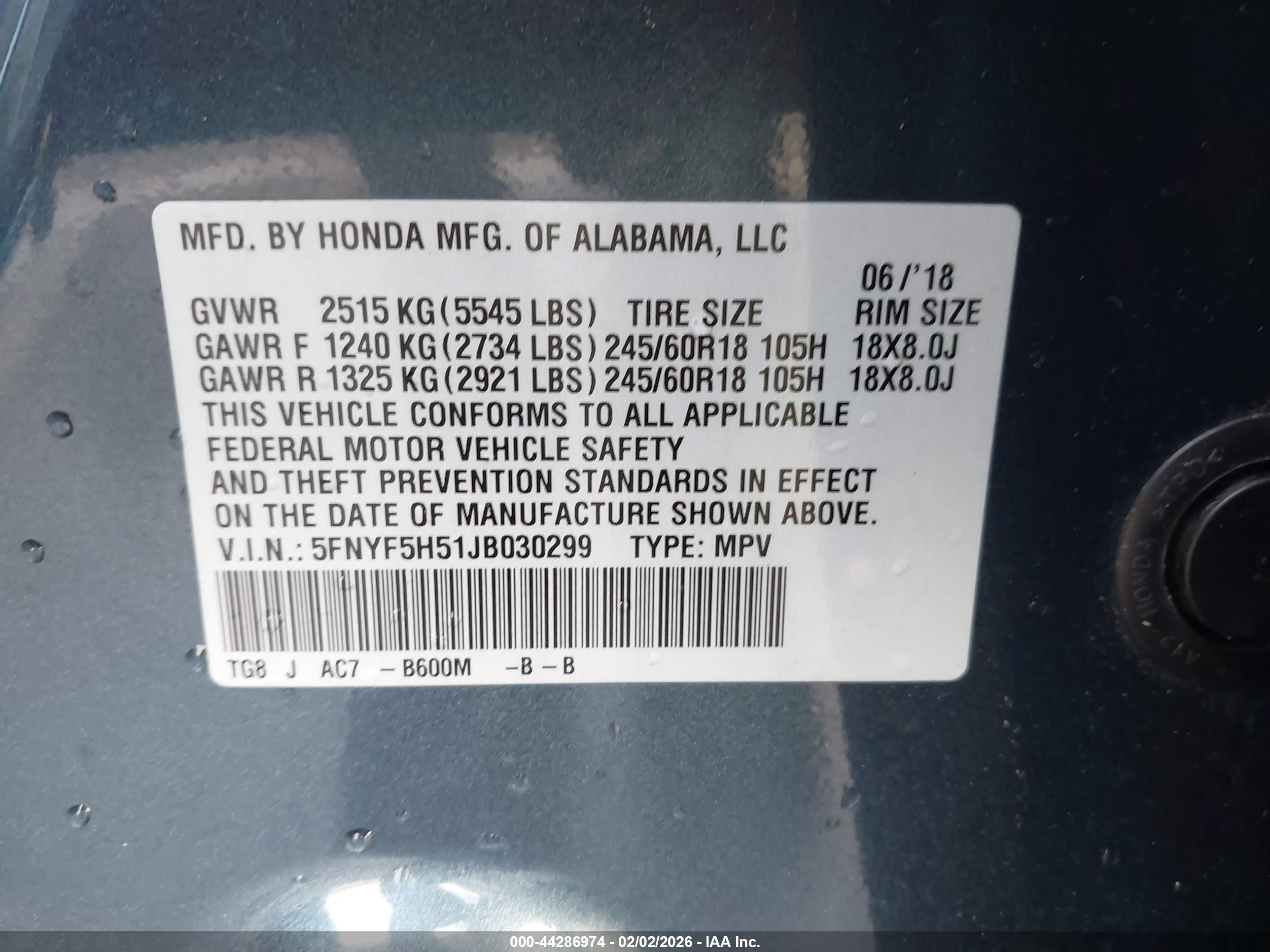 HONDA PILOT image 9