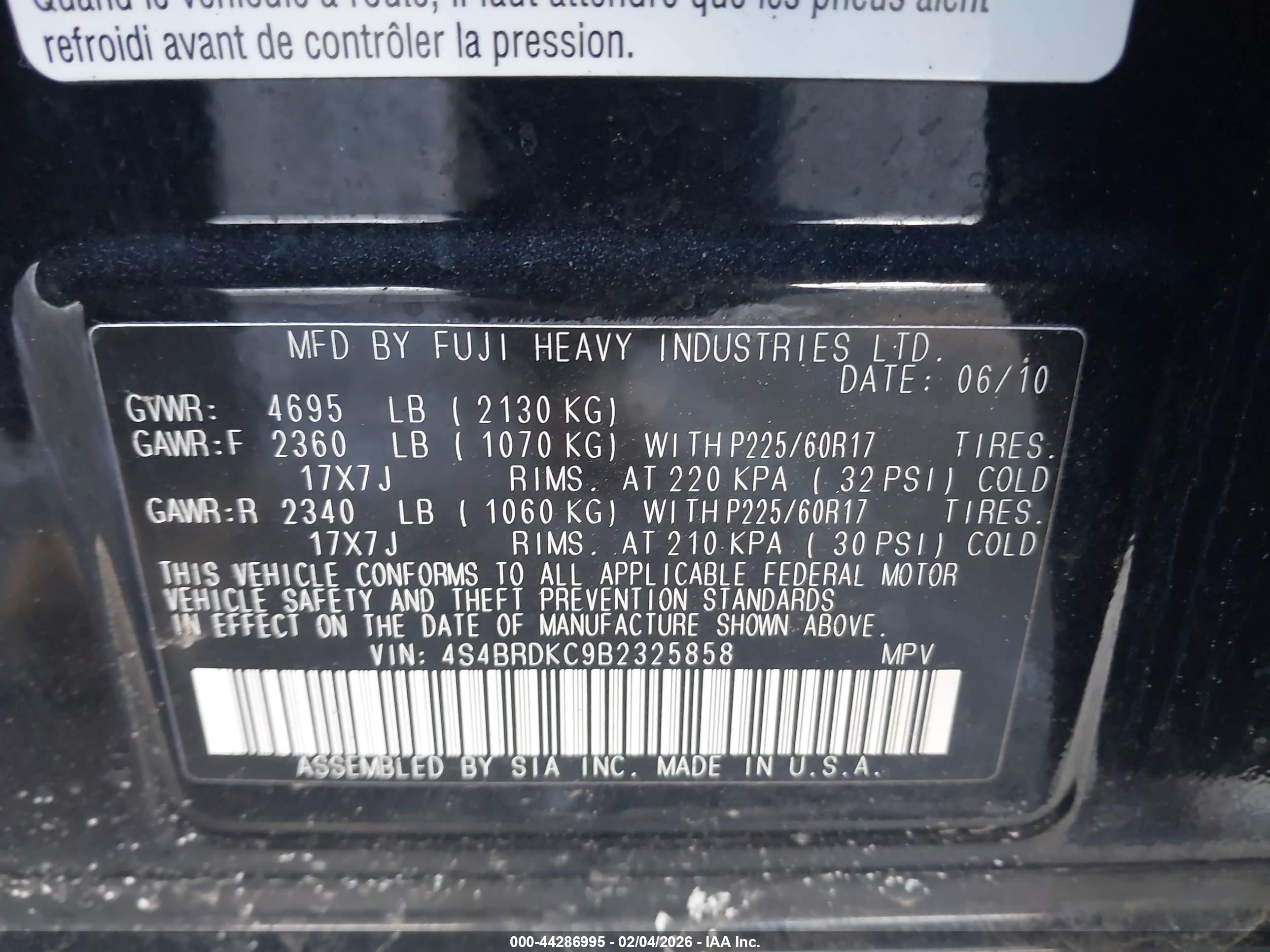 SUBARU OUTBACK image 9
