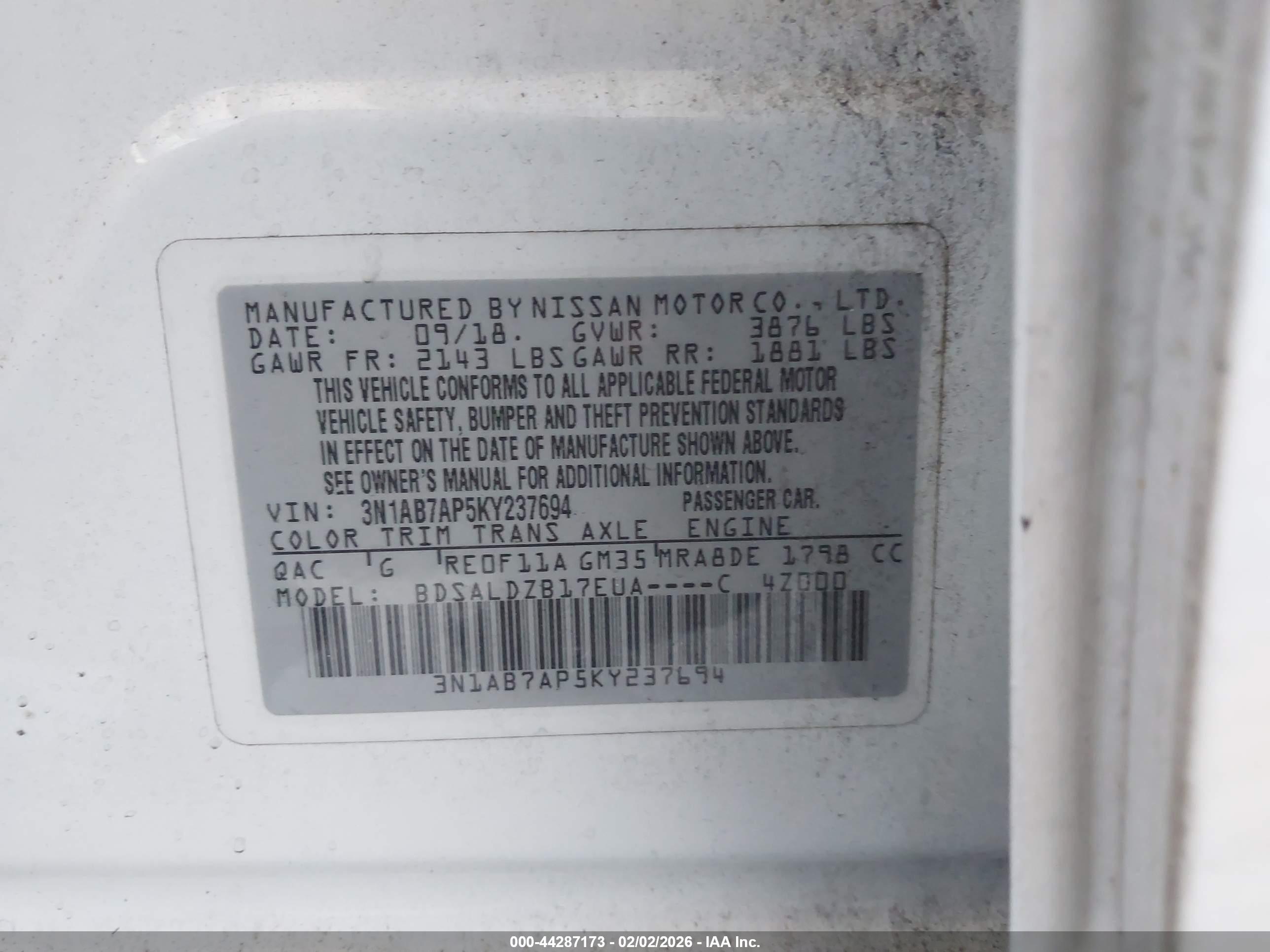 NISSAN SENTRA image 9