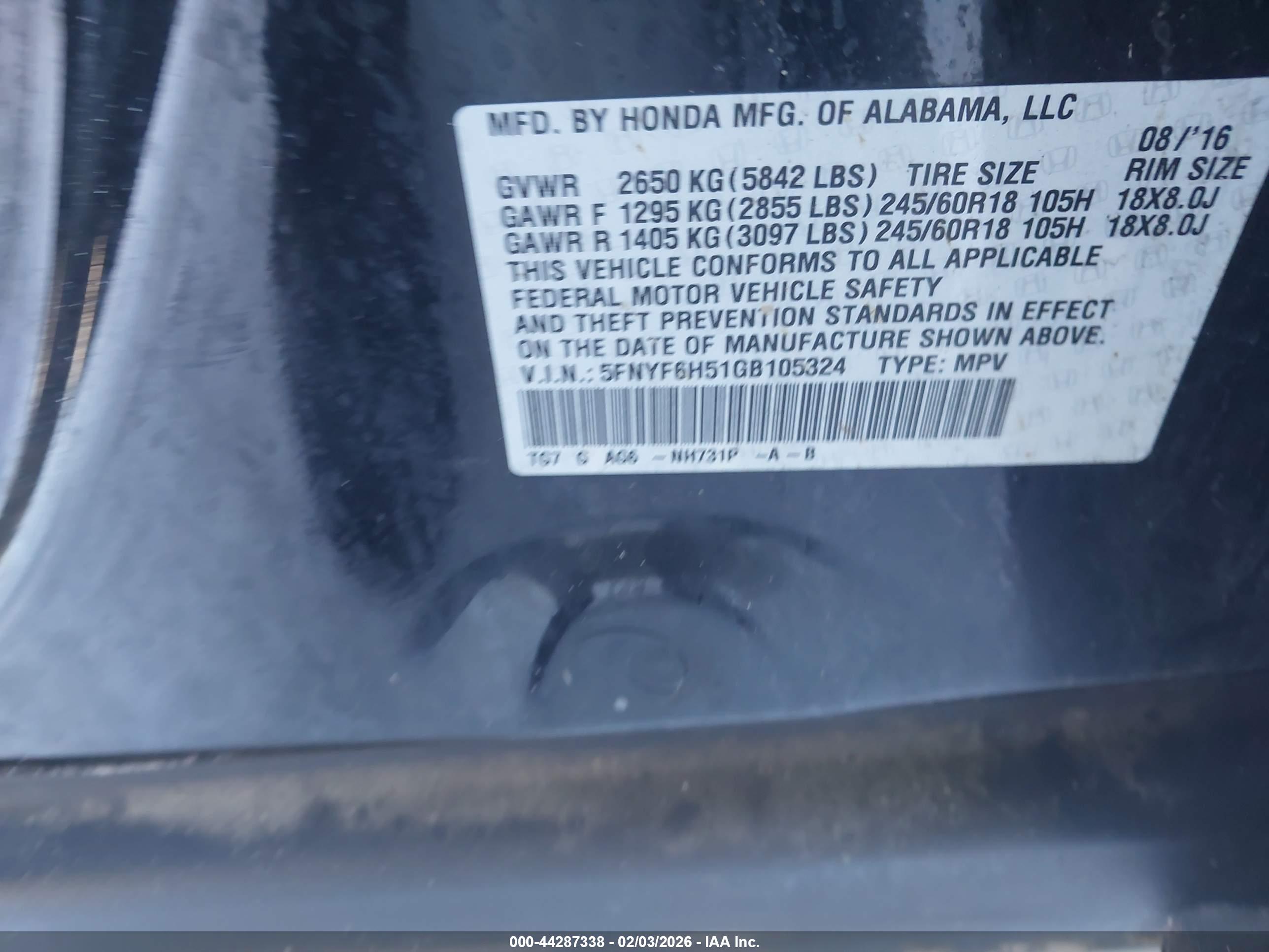 HONDA PILOT image 9