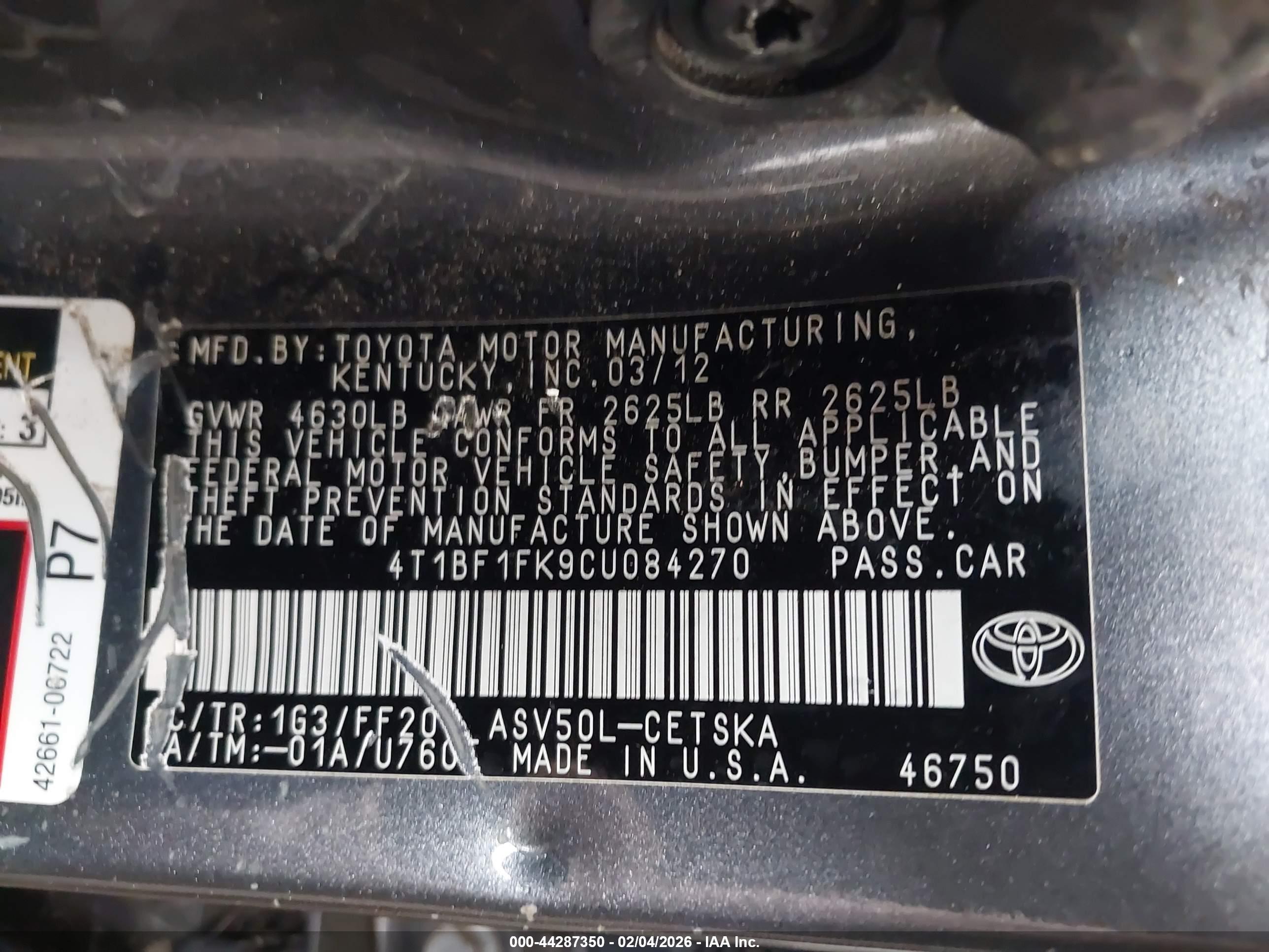 TOYOTA CAMRY image 9