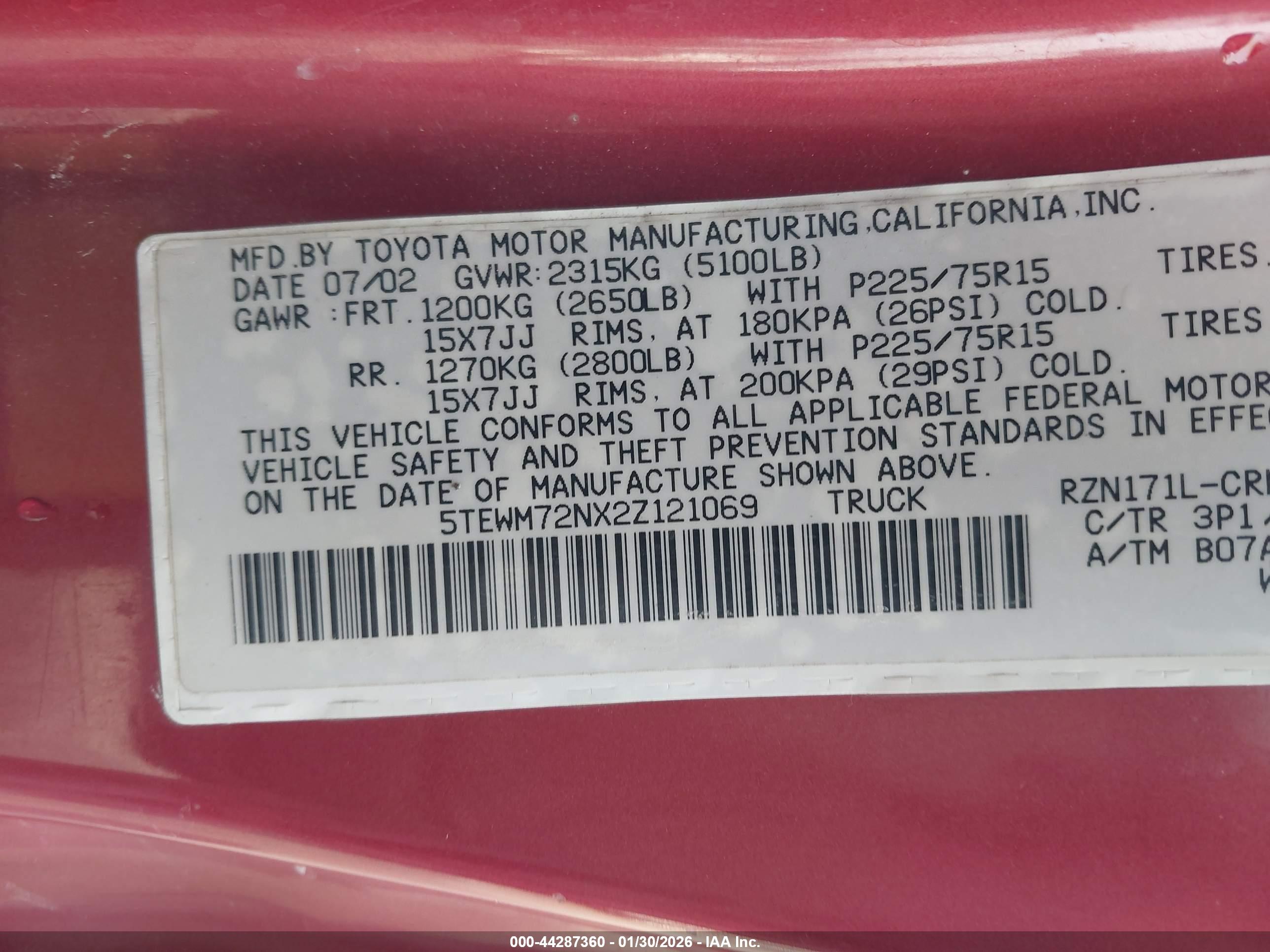 TOYOTA TACOMA image 9