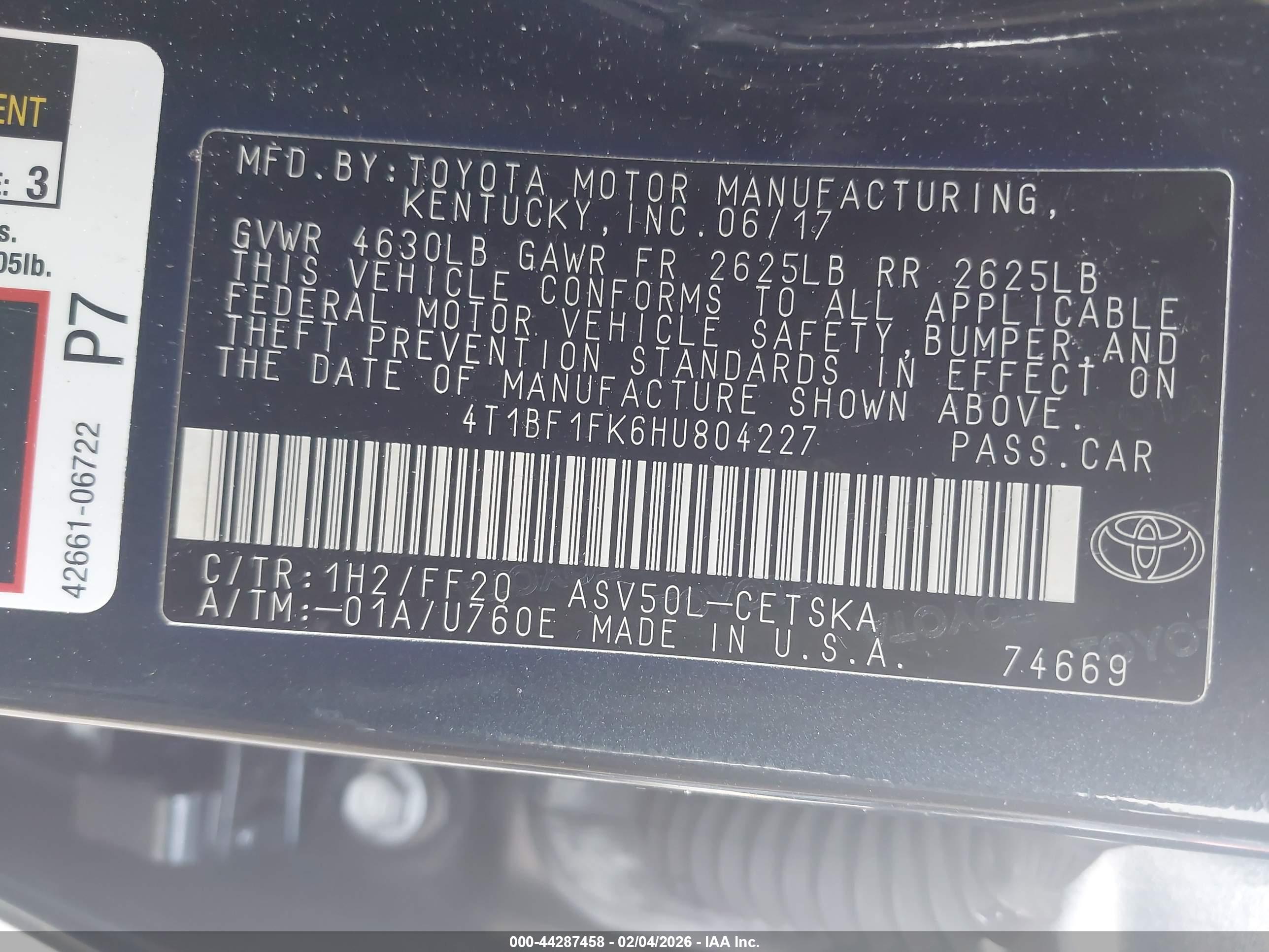 TOYOTA CAMRY image 9