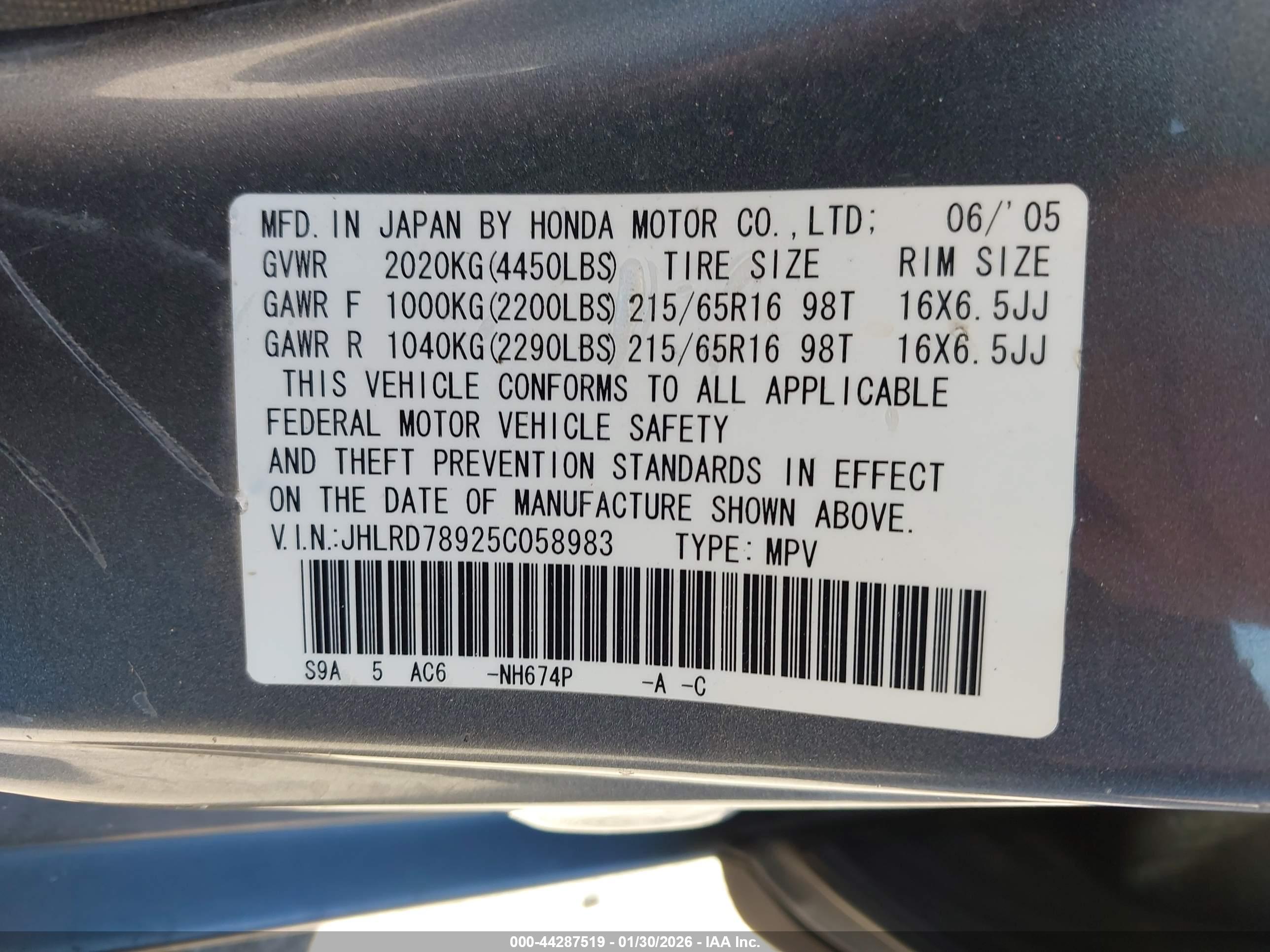 HONDA CR-V image 9