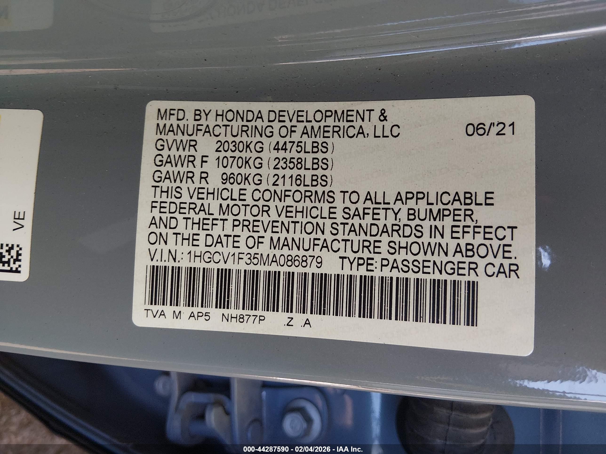 HONDA ACCORD image 9