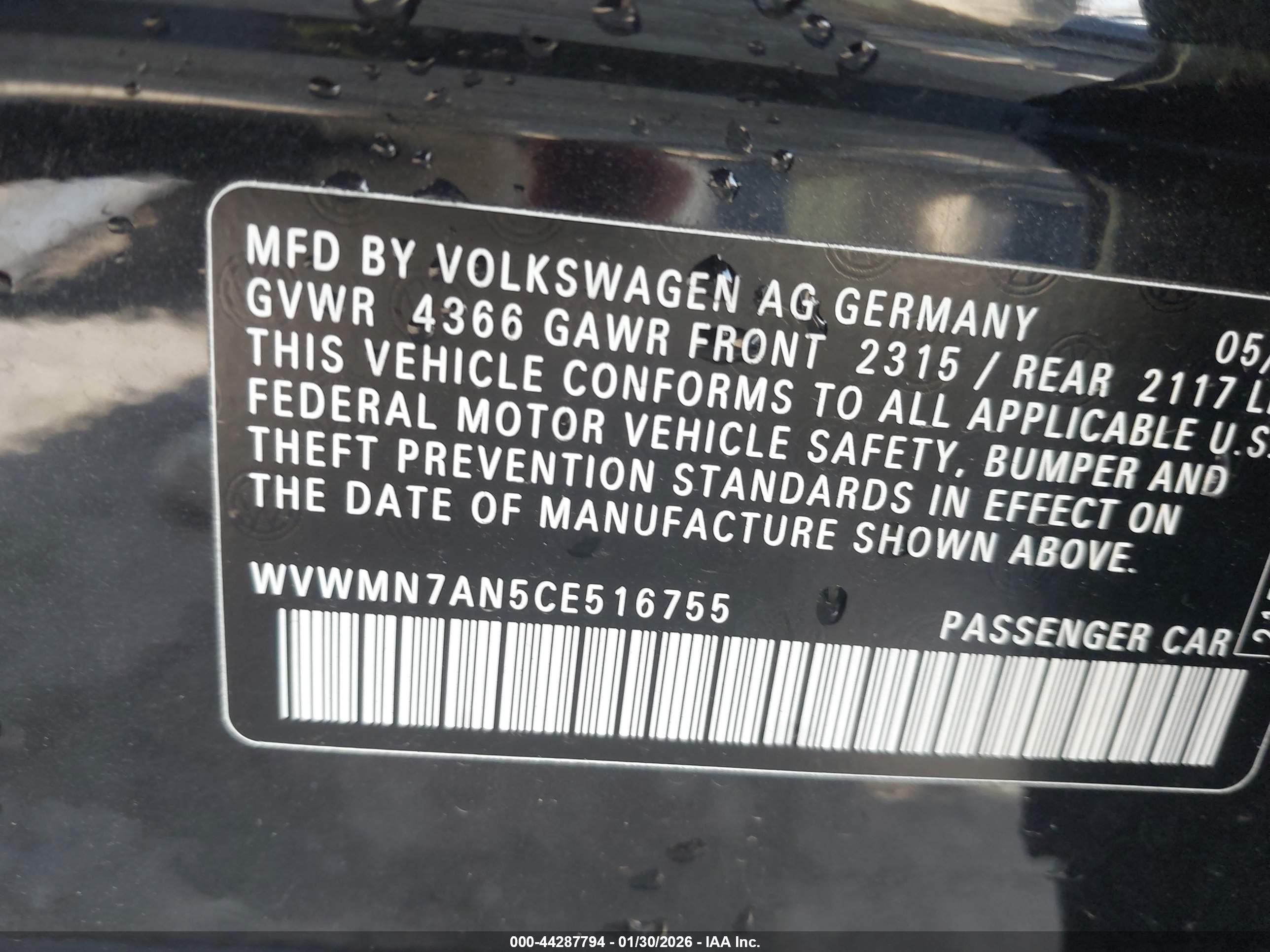 VOLKSWAGEN CC image 9
