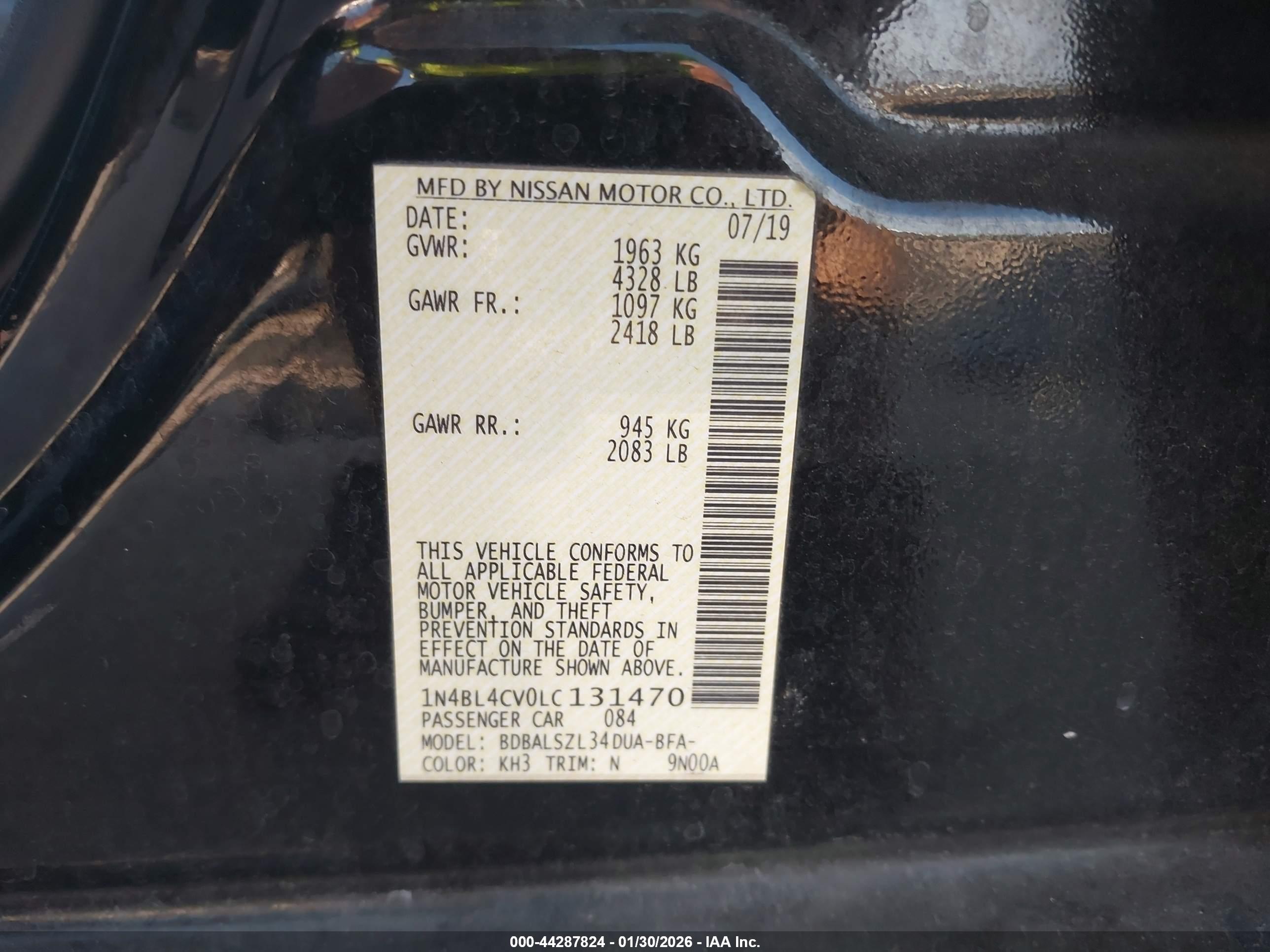 NISSAN ALTIMA image 9