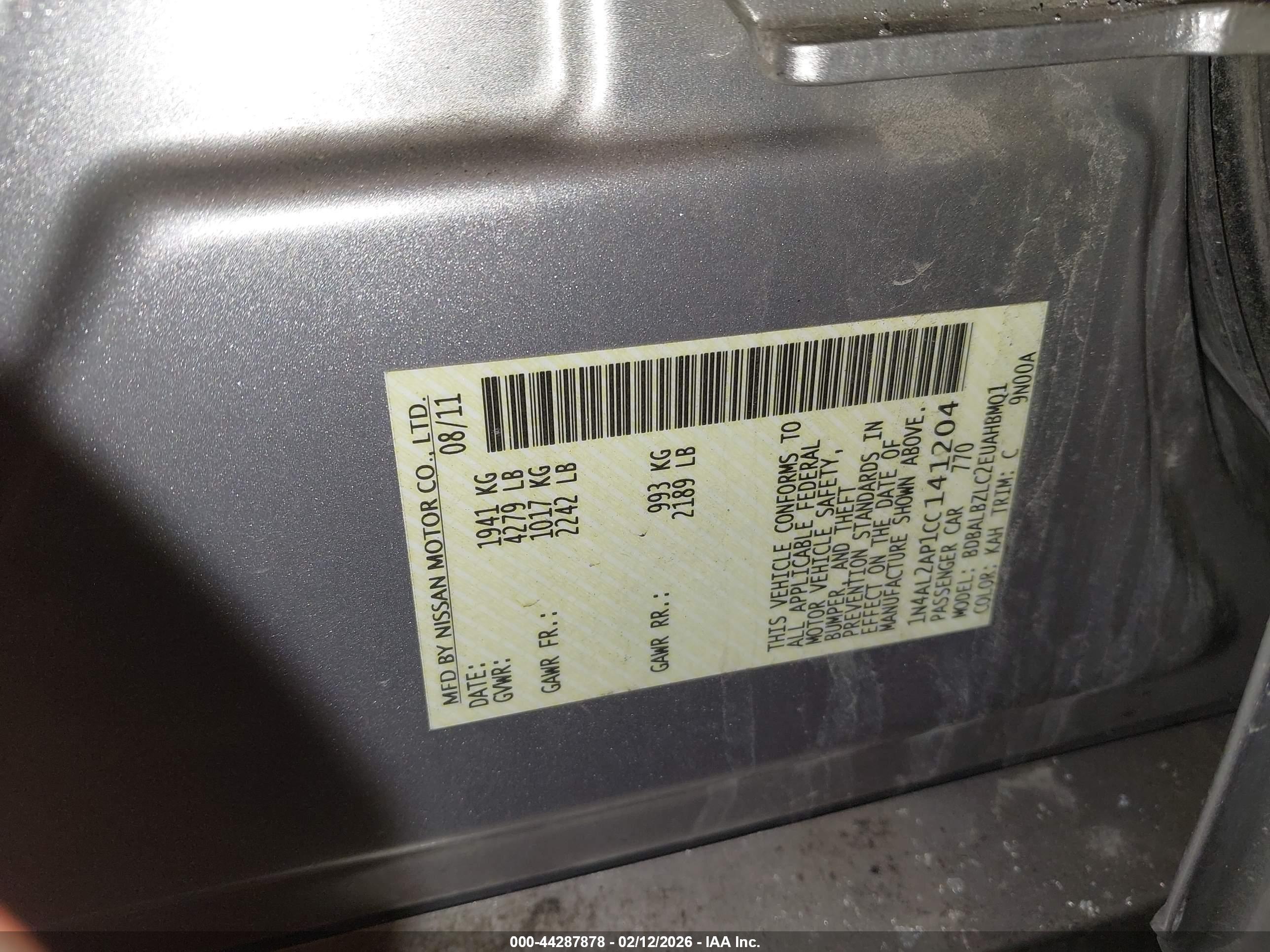 NISSAN ALTIMA image 9