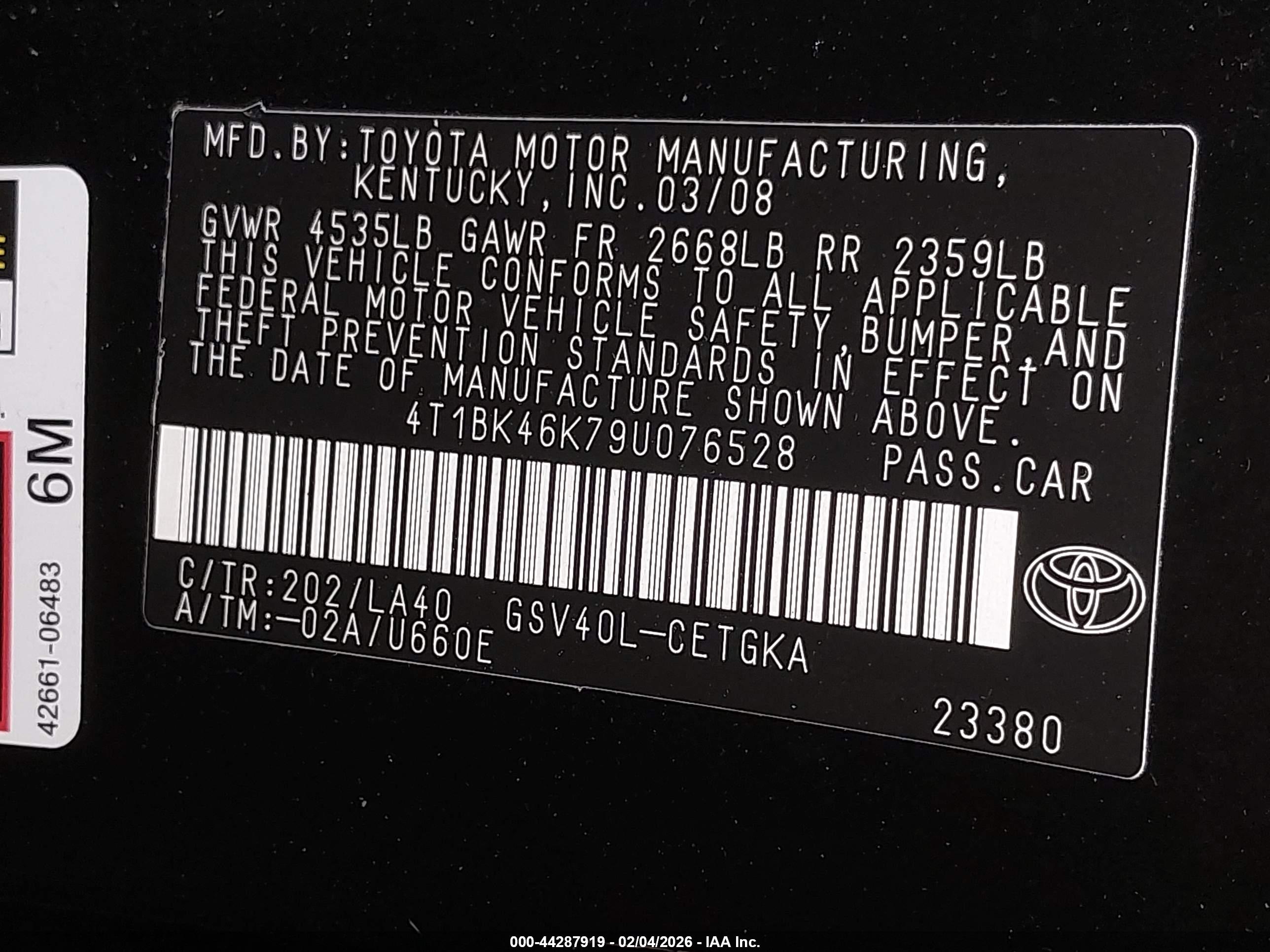 TOYOTA CAMRY image 9