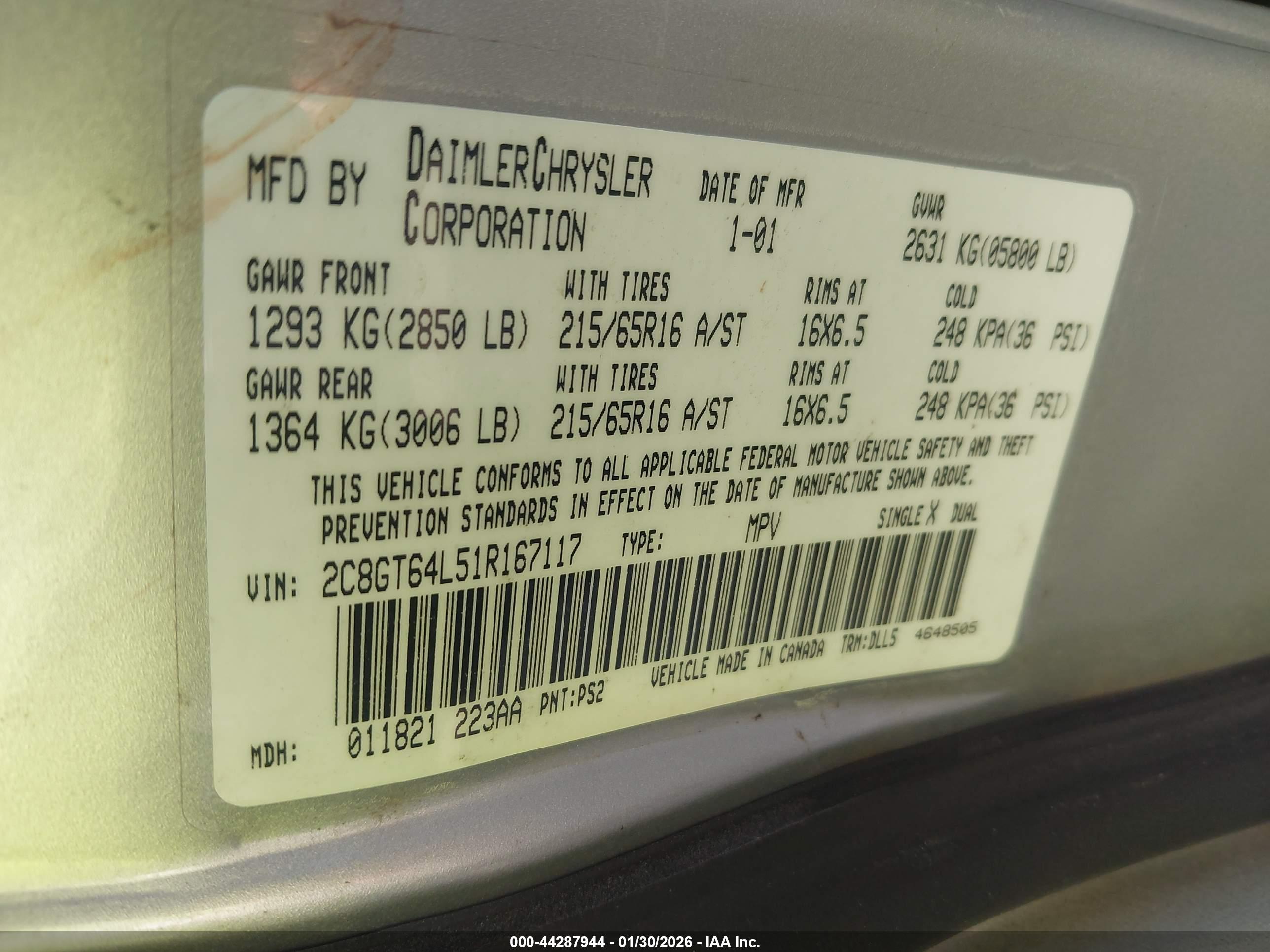 CHRYSLER TOWN image 9