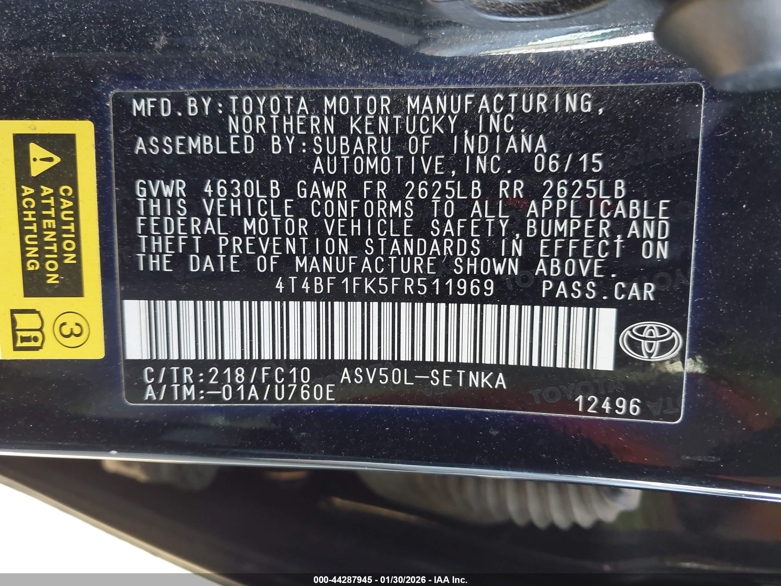 TOYOTA CAMRY image 9