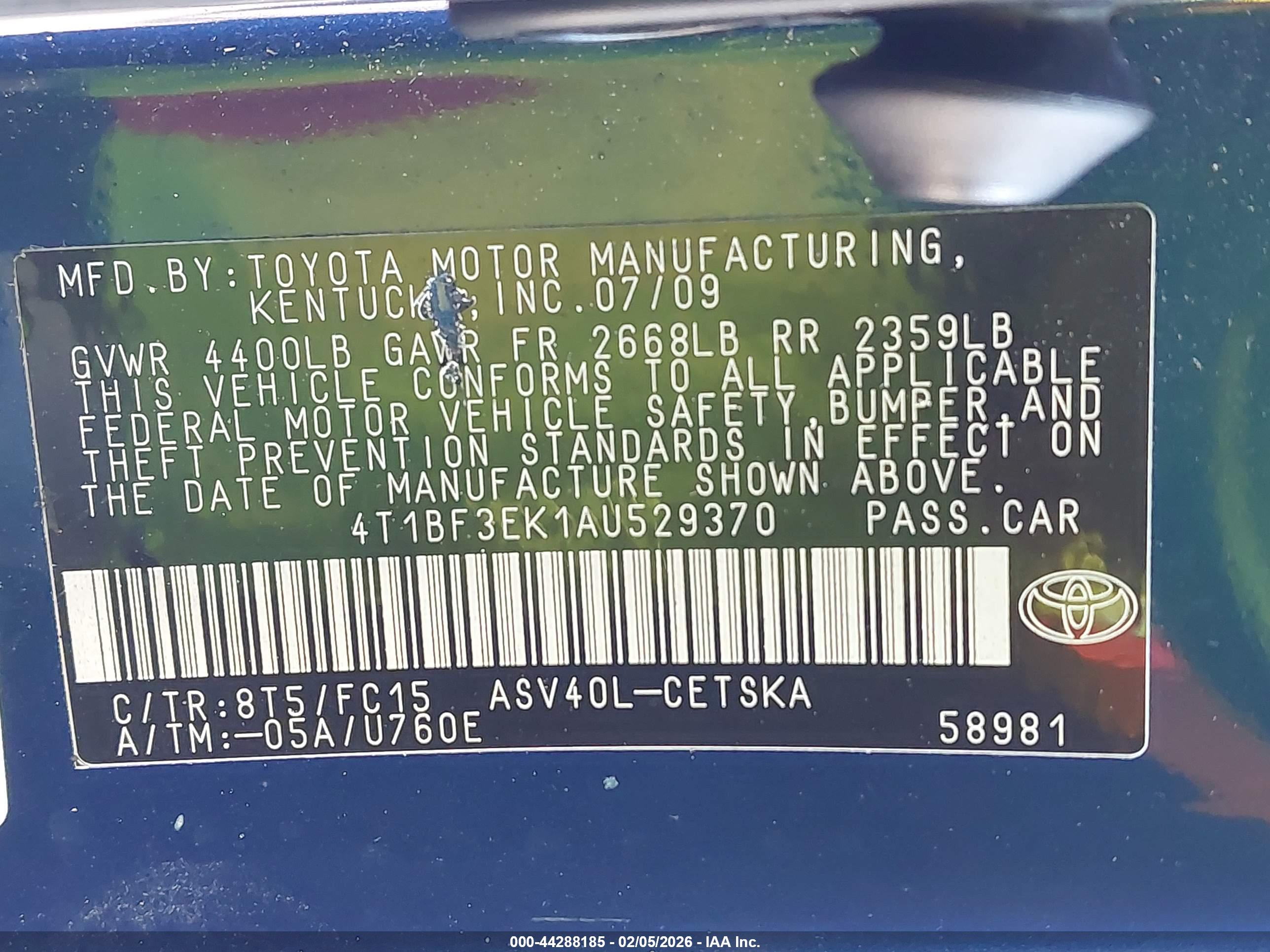 TOYOTA CAMRY image 9