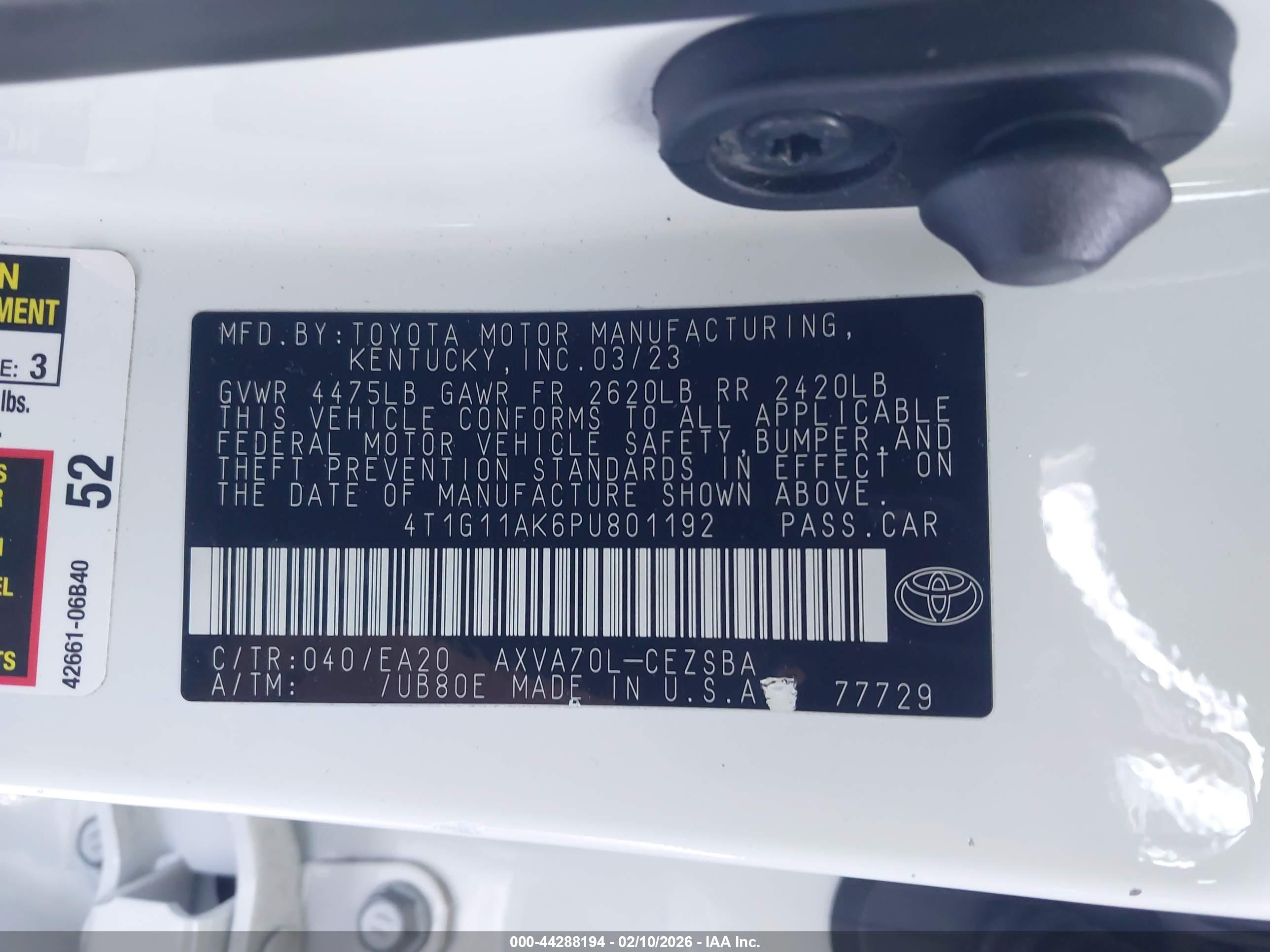 TOYOTA CAMRY image 9