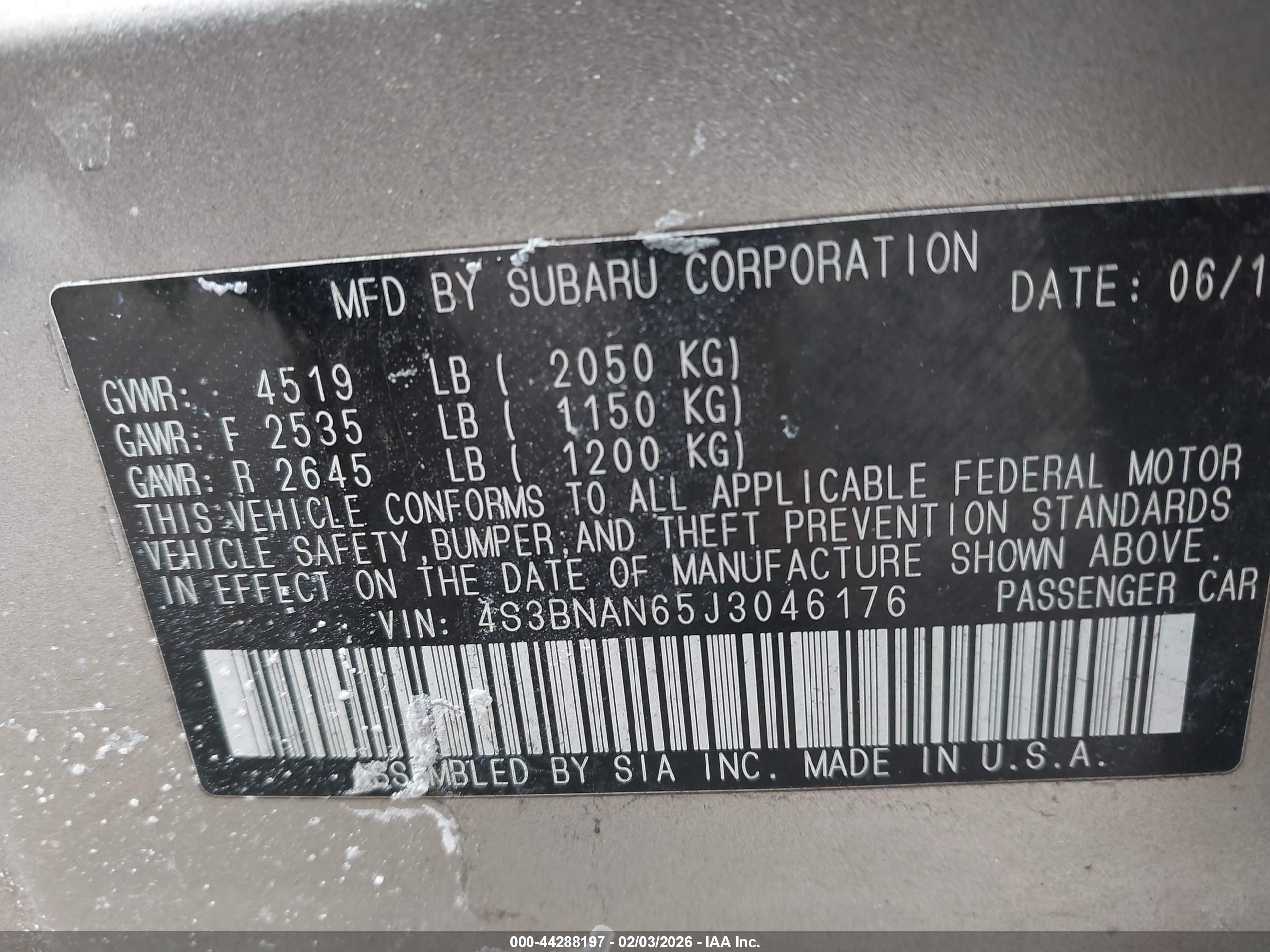 SUBARU LEGACY image 9