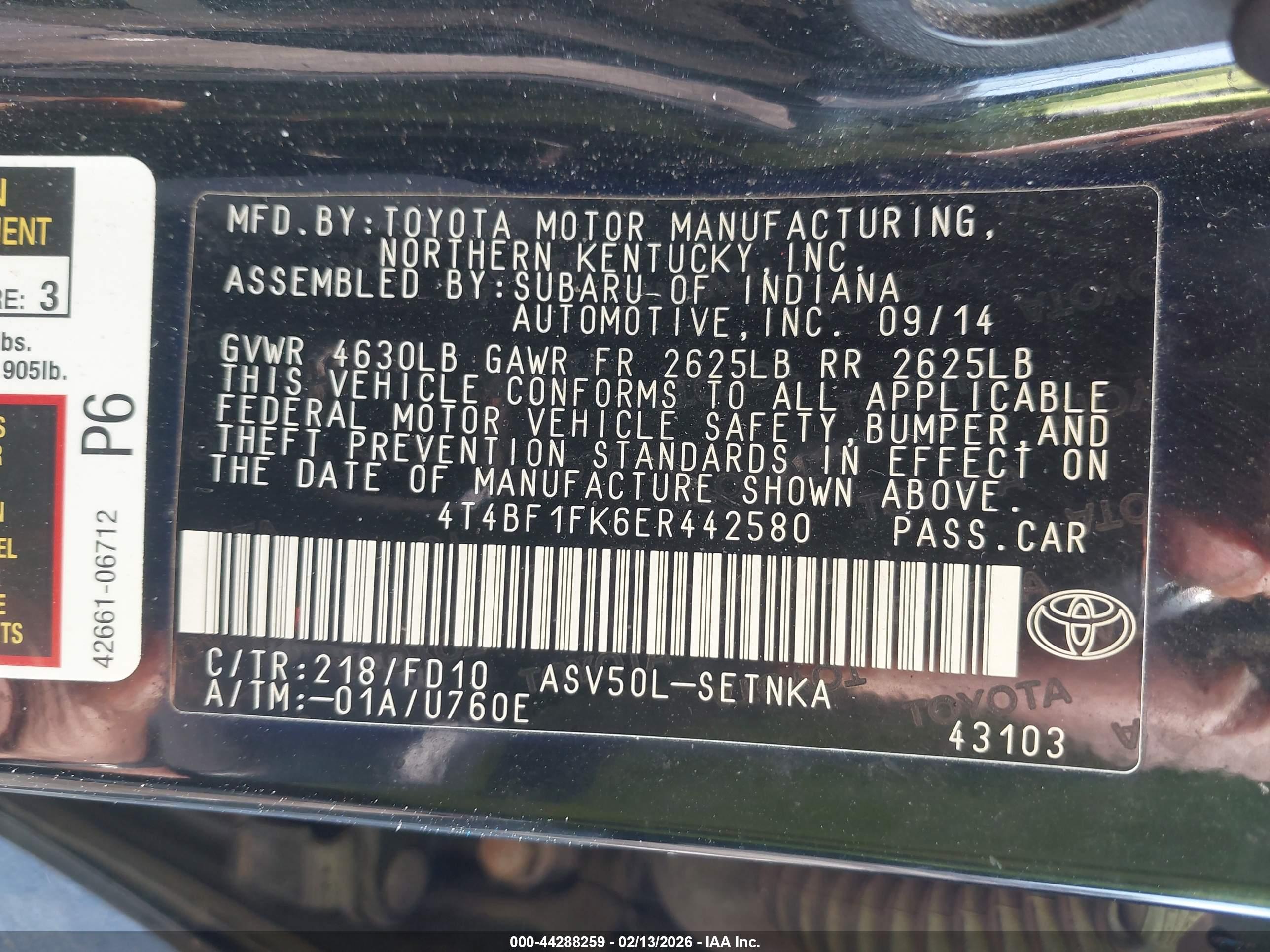 TOYOTA CAMRY image 9