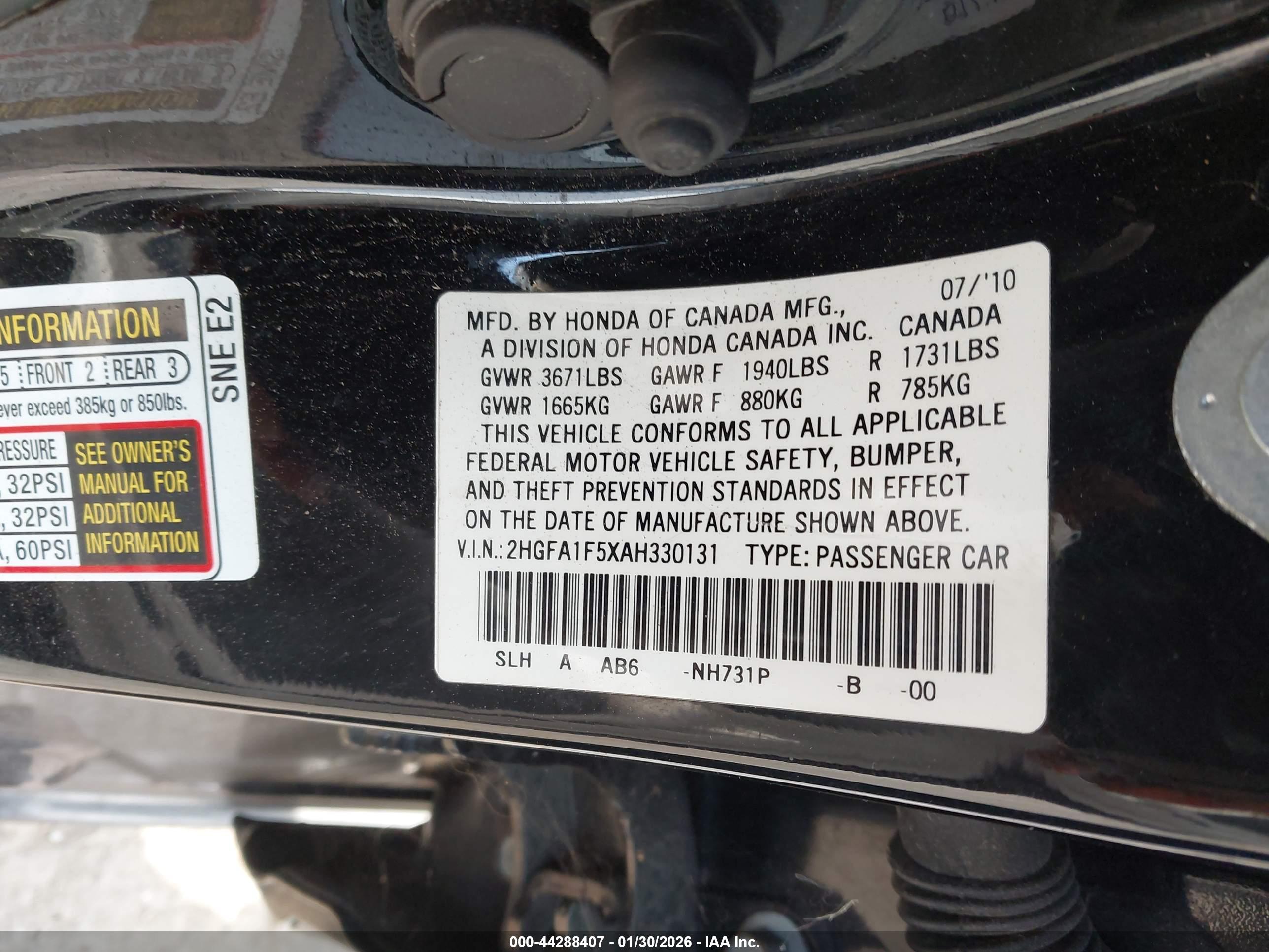 HONDA CIVIC image 9