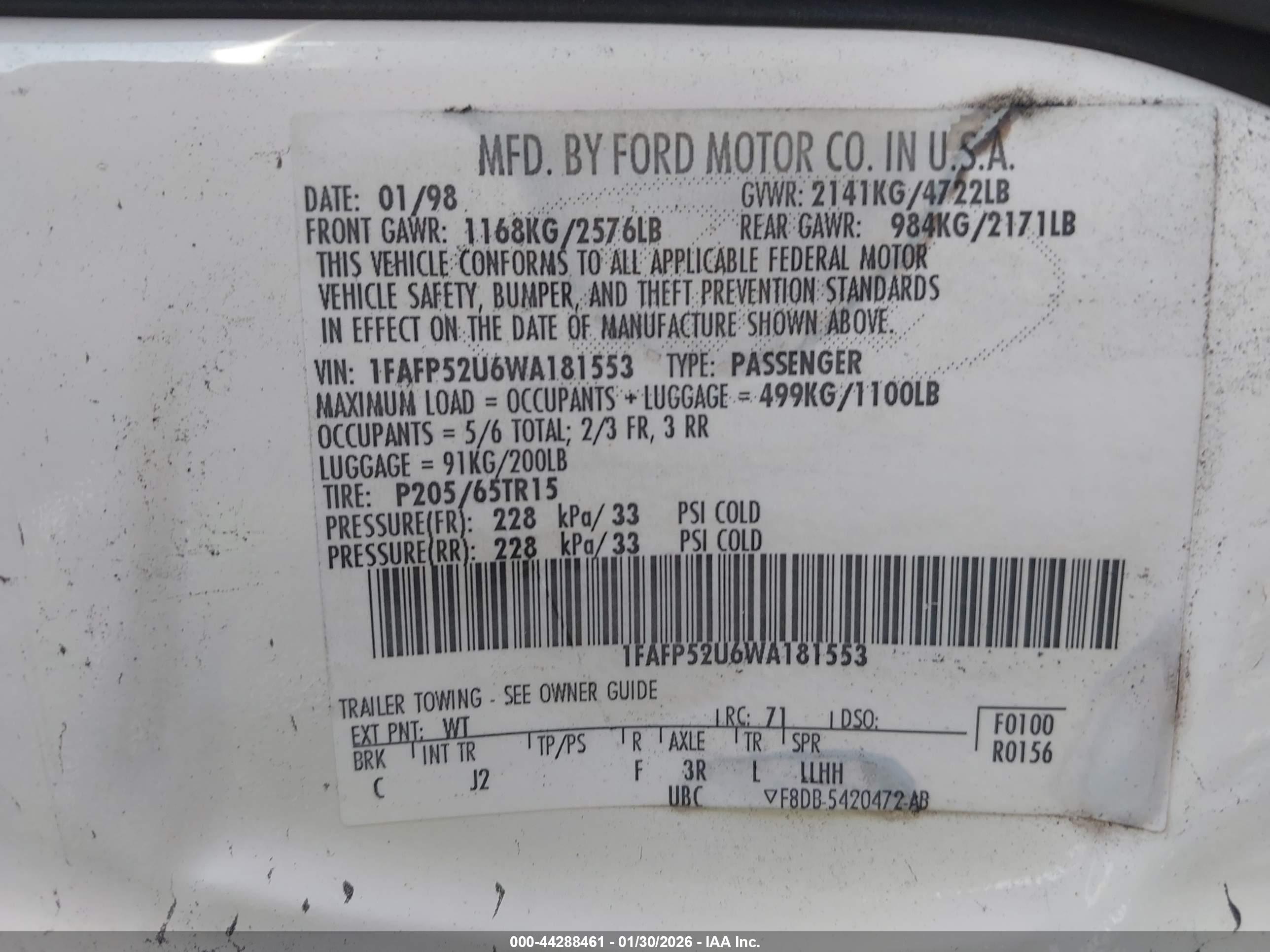 FORD TAURUS image 9