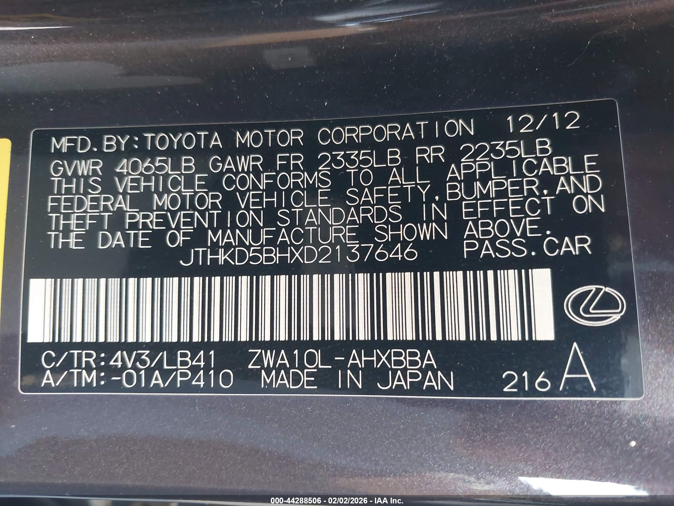 LEXUS CT image 9
