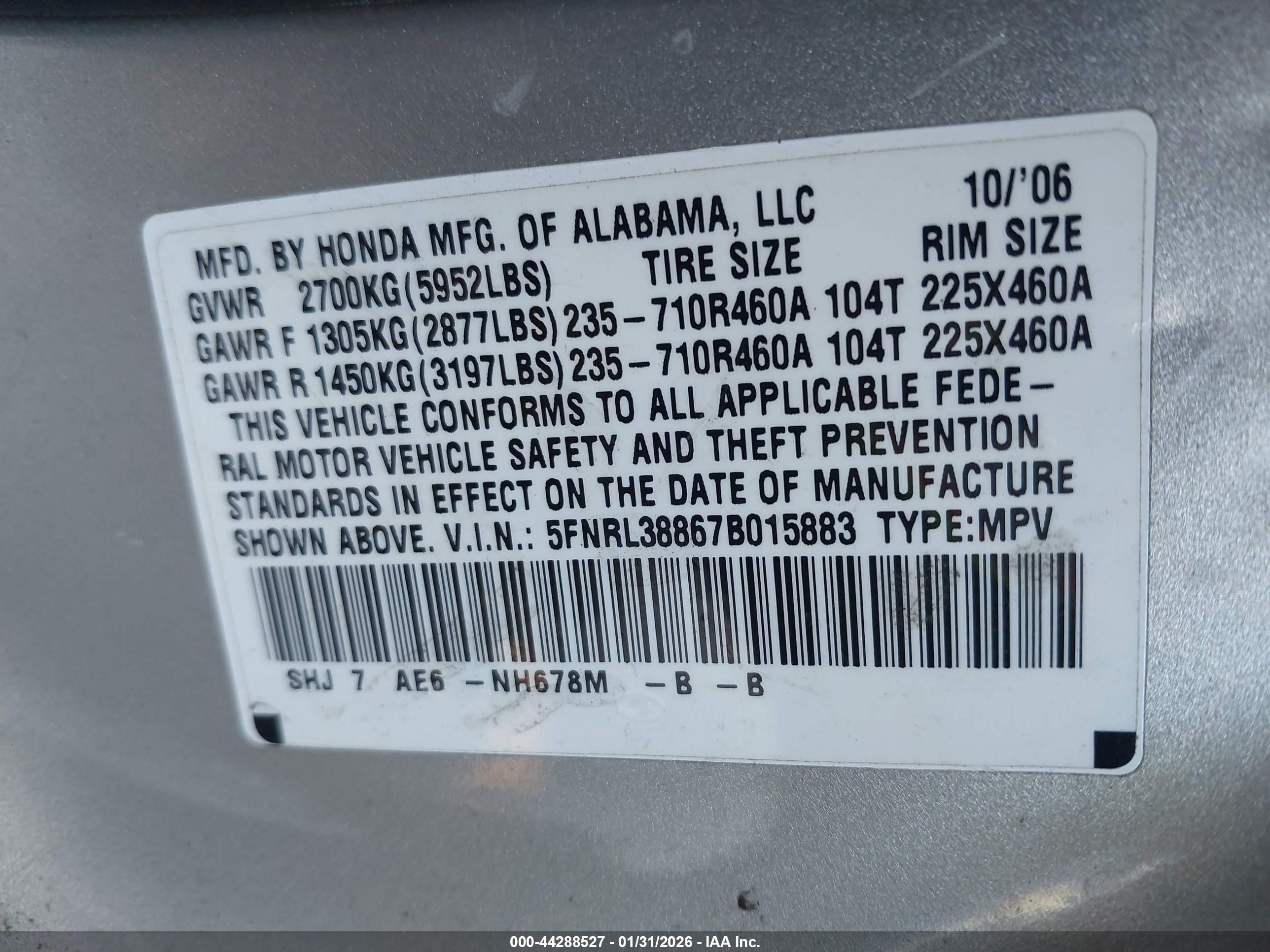 HONDA ODYSSEY image 9