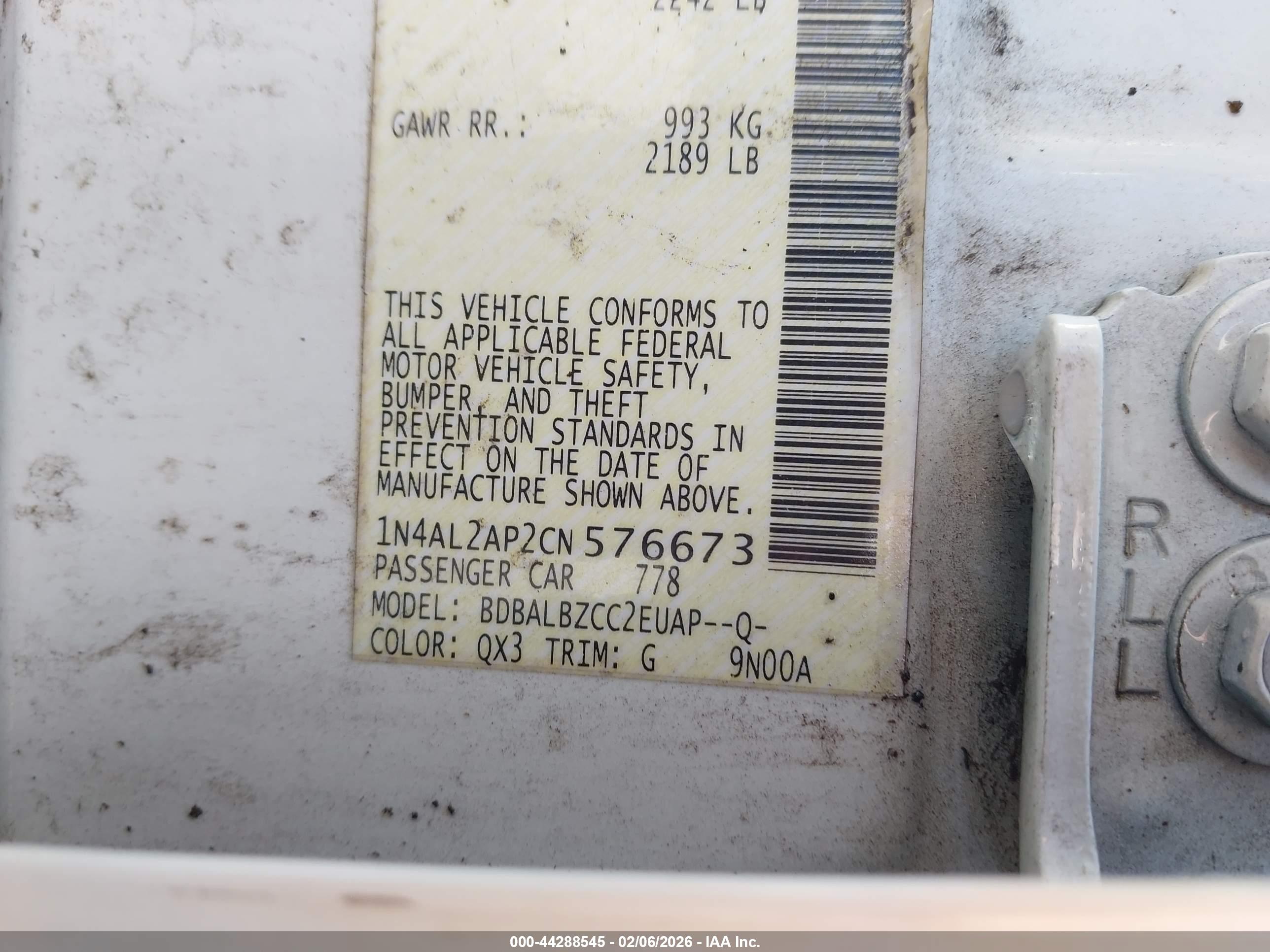 NISSAN ALTIMA image 9
