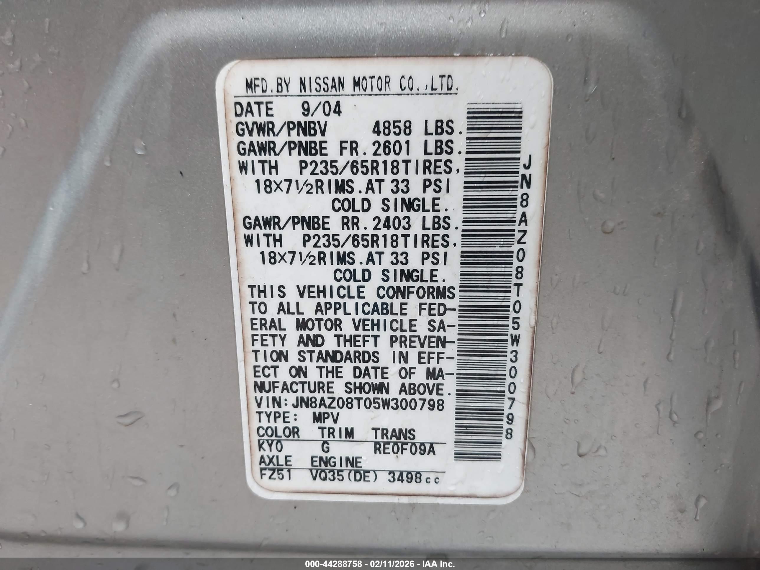 NISSAN MURANO image 9