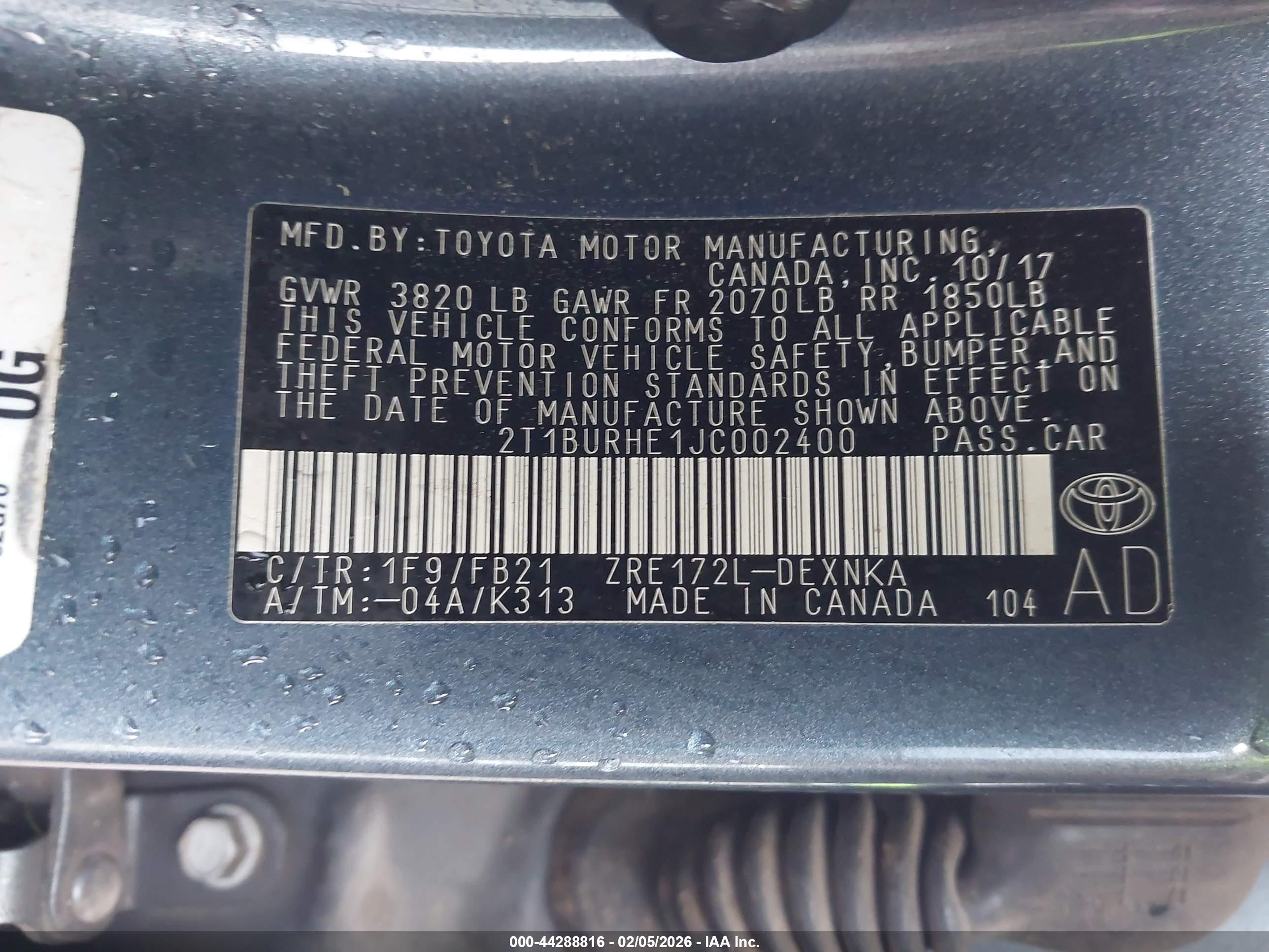 TOYOTA COROLLA image 9